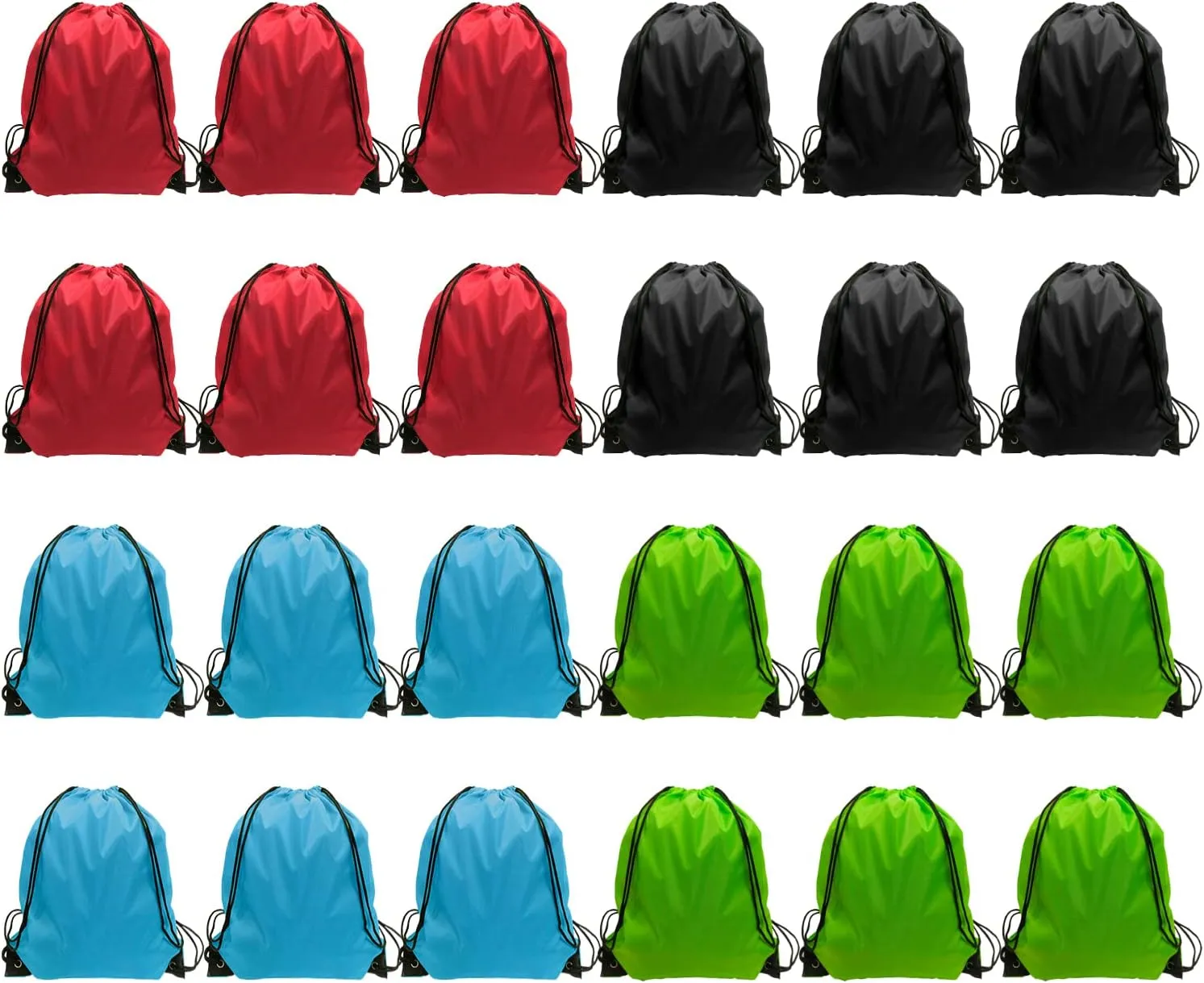 GoodtoU Drawstring Backpack Bags 24 Pcs Draw String Sport Bag Drawstring Gym Bag Draw String Back Sack 4 Colors