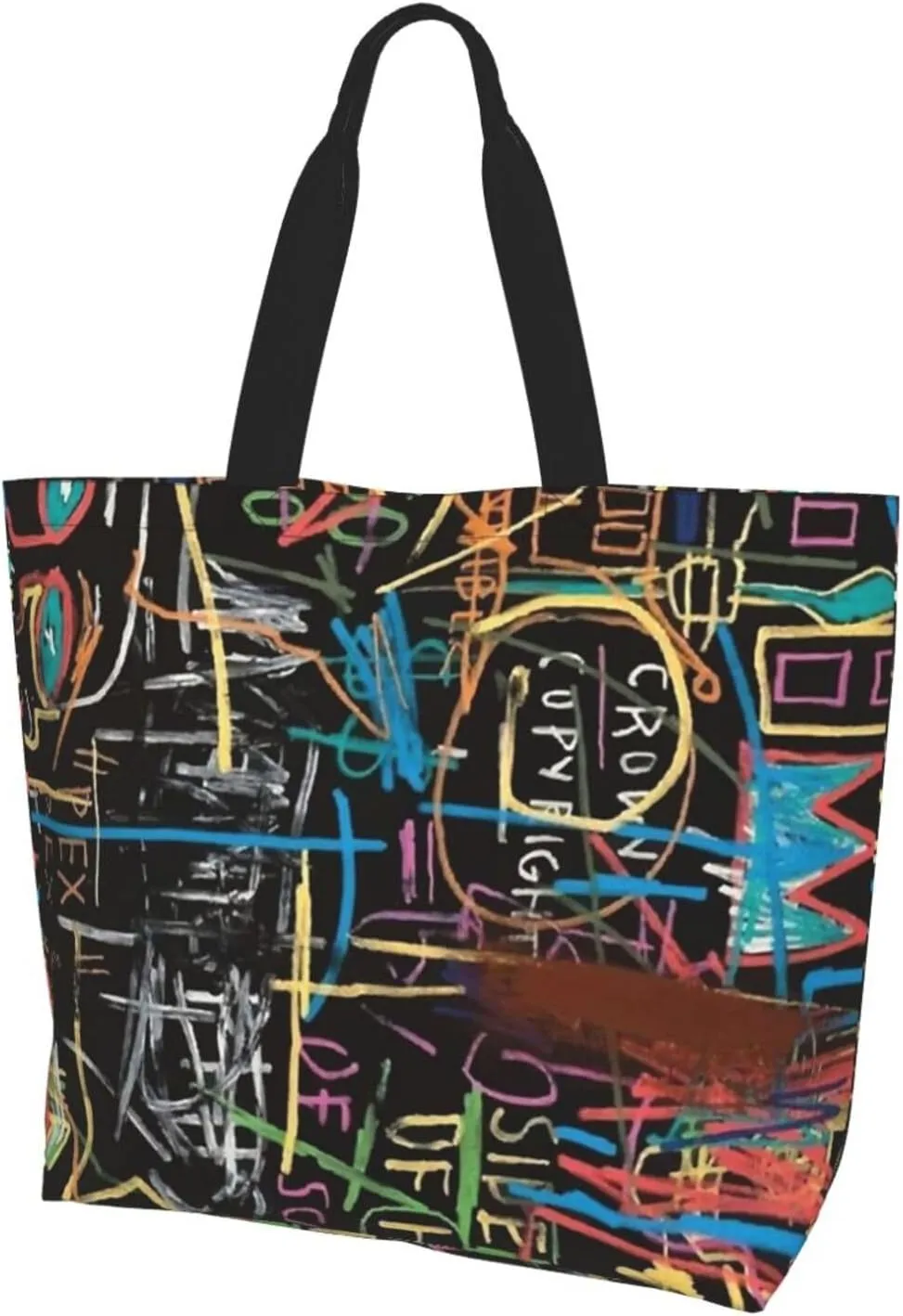 Graffiti Canvas Tote Bag Funny Shoulder Bag Cool Casual Grocery Bags Graffiti Bags for Outdoor