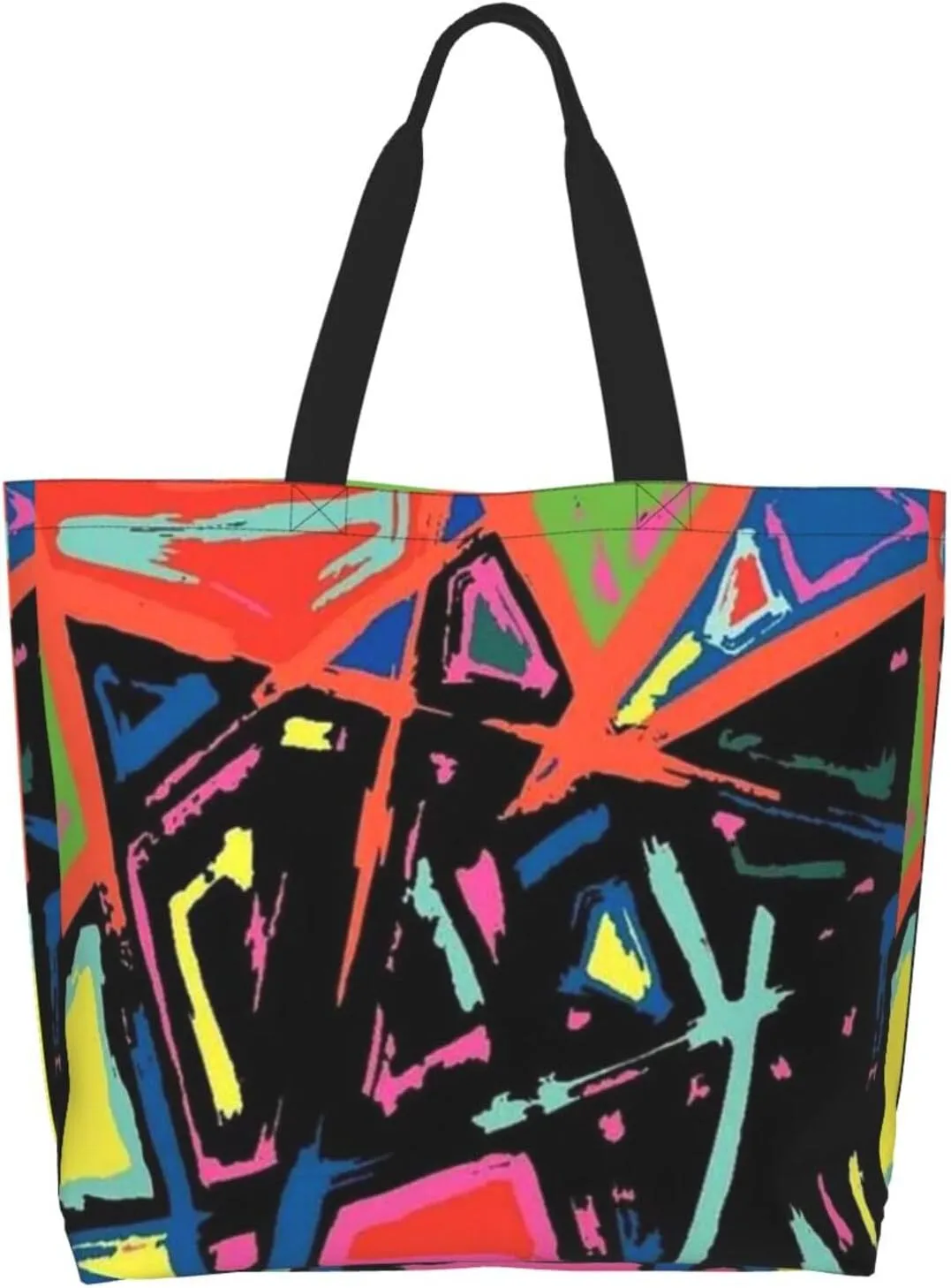 Graffiti Canvas Tote Bag Funny Shoulder Bag Cool Casual Grocery Bags Graffiti Bags for Outdoor