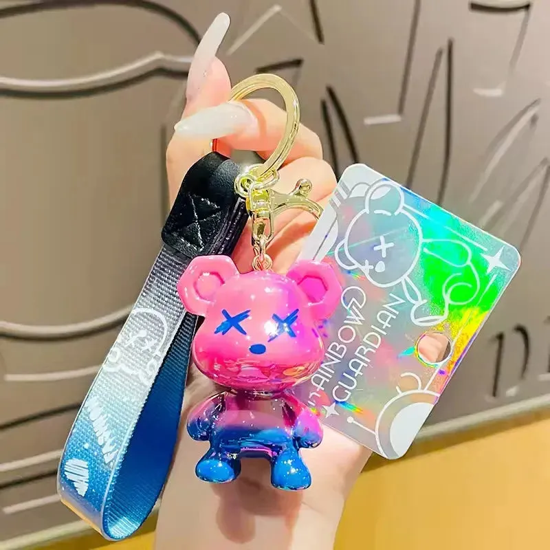 Graffiti Gaze Glossy Bear Keychain