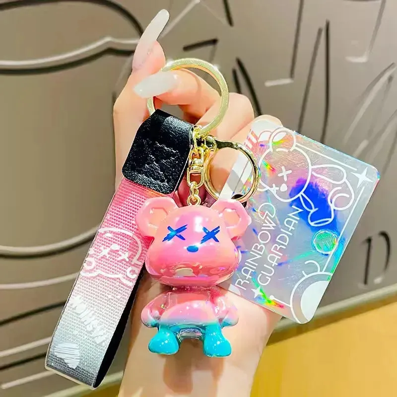 Graffiti Gaze Glossy Bear Keychain