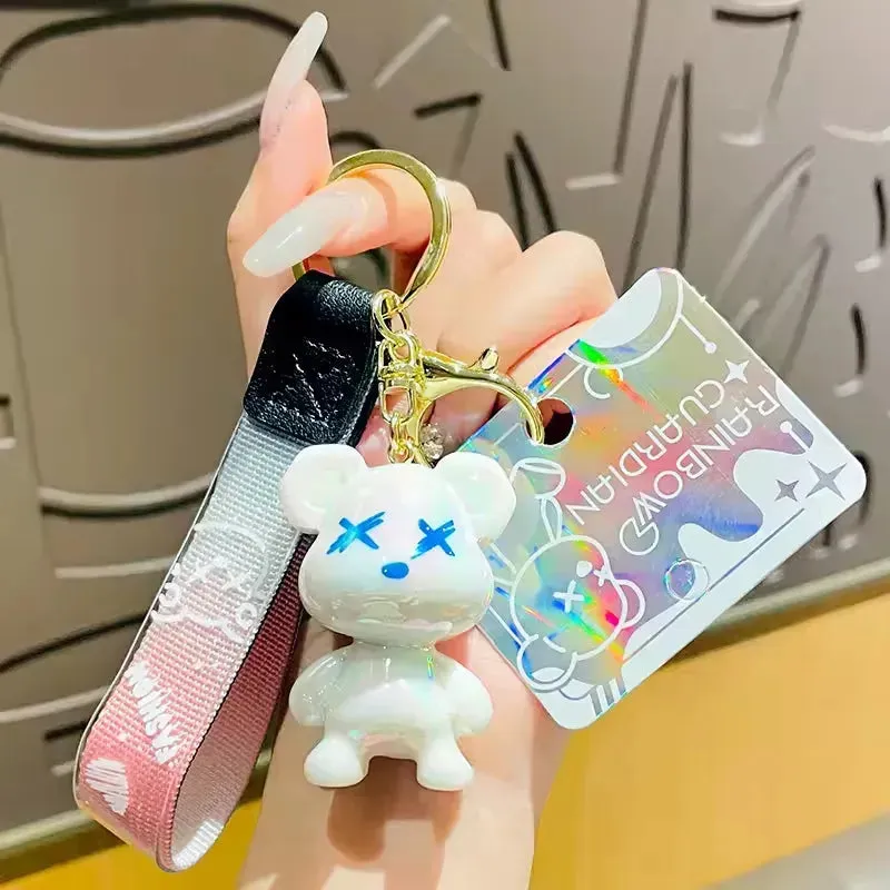 Graffiti Gaze Glossy Bear Keychain
