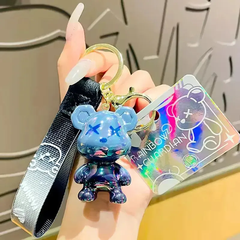 Graffiti Gaze Glossy Bear Keychain