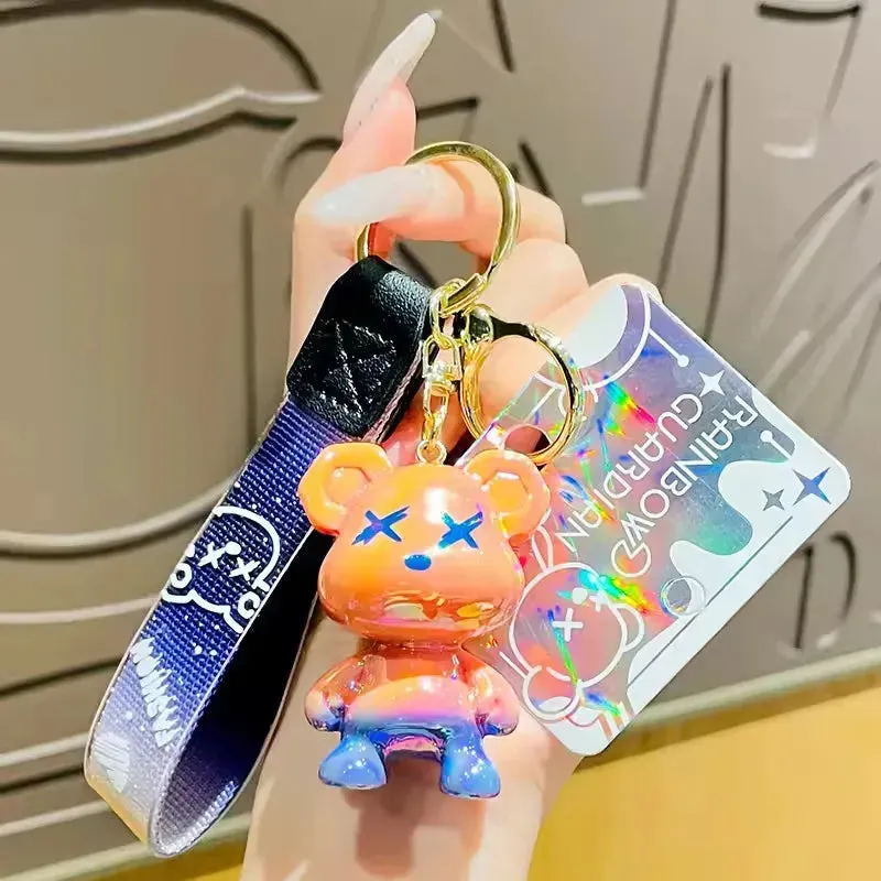 Graffiti Gaze Glossy Bear Keychain