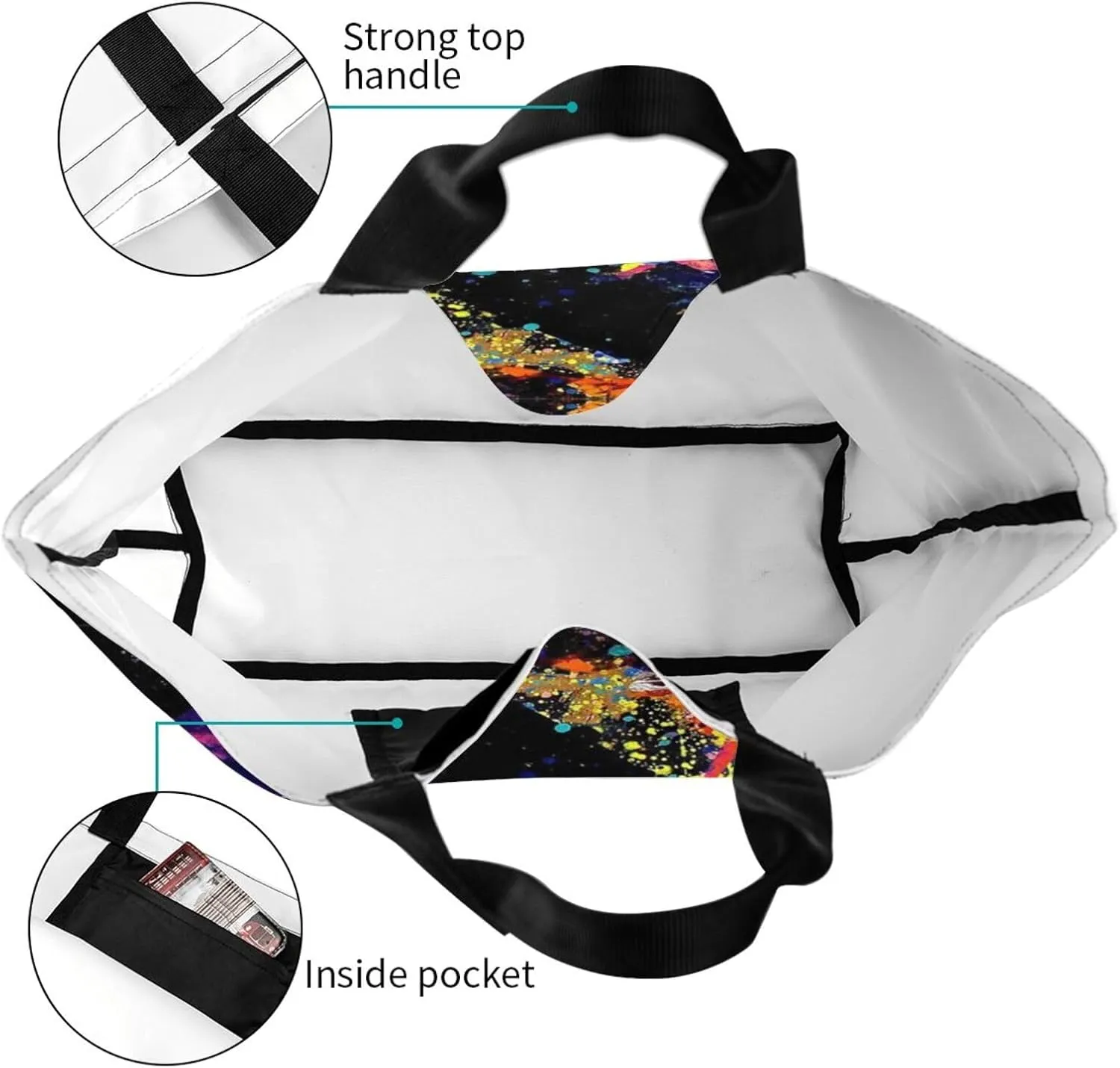 Graffiti Grocery Bag Funny Shopping Bag Cool Handbag Bags Graffiti Tote Bag for Women Men Outdoor