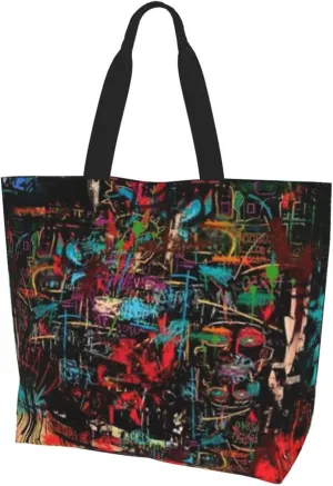 Graffiti Grocery Bag Funny Shopping Bag Cool Handbag Bags Graffiti Tote Bag for Women Men Outdoor