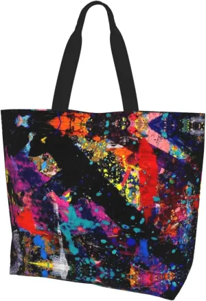 Graffiti Grocery Bag Funny Shopping Bag Cool Handbag Bags Graffiti Tote Bag for Women Men Outdoor