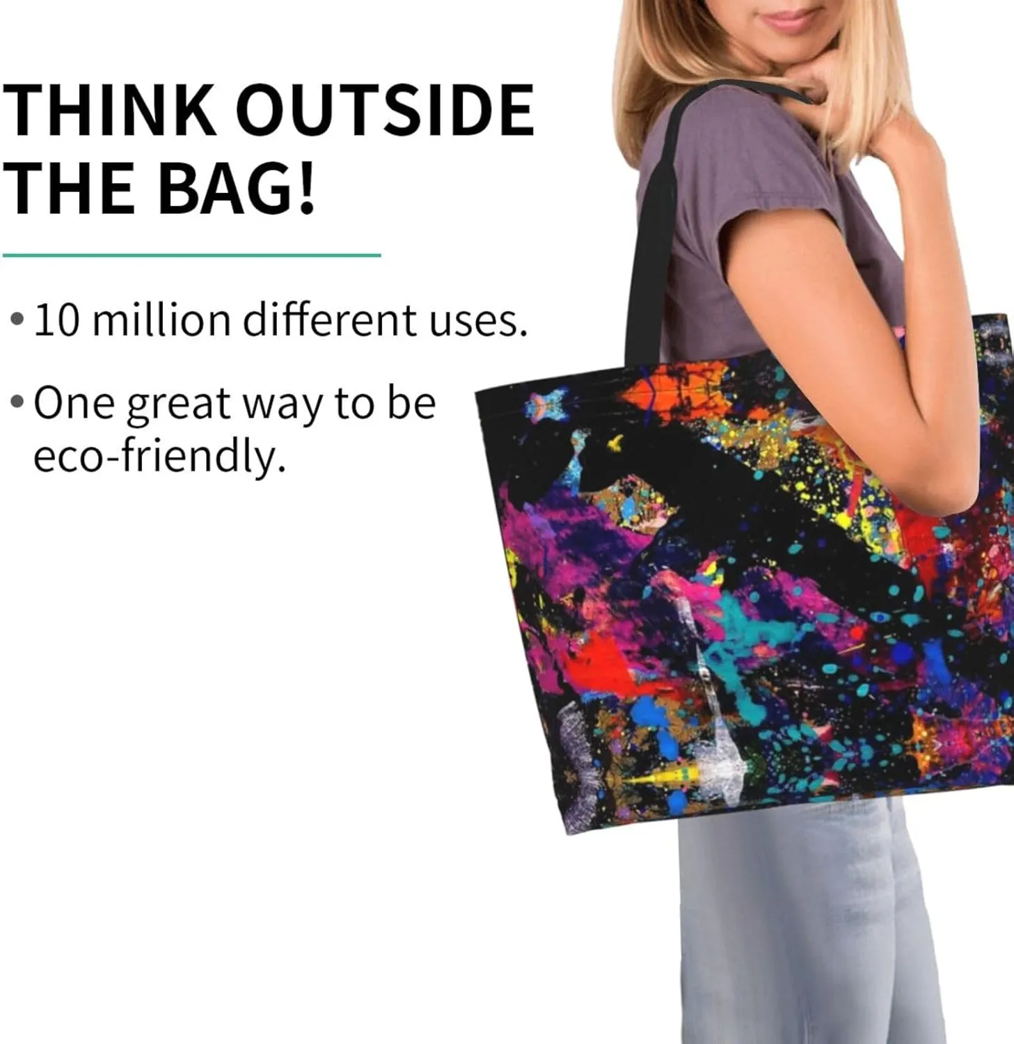 Graffiti Grocery Bag Funny Shopping Bag Cool Handbag Bags Graffiti Tote Bag for Women Men Outdoor