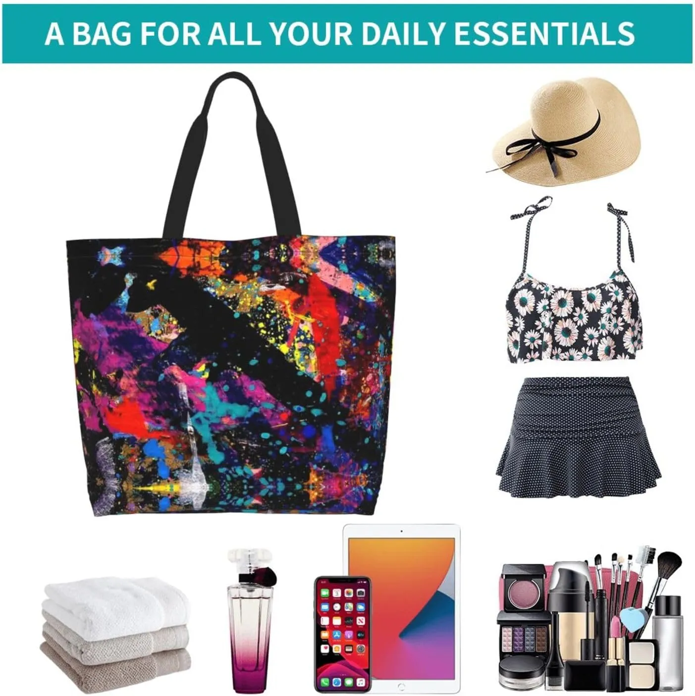 Graffiti Grocery Bag Funny Shopping Bag Cool Handbag Bags Graffiti Tote Bag for Women Men Outdoor