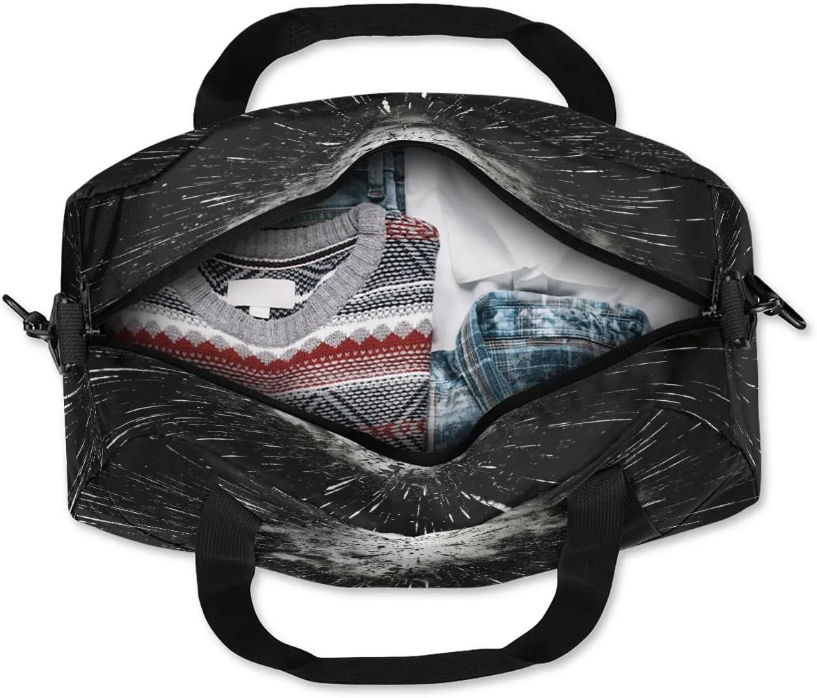 Graffiti Star Pattern Kids Duffle Bag Boys Girls Small Sport Dance Gym Bag for Overnight Travel Weekender Carry On