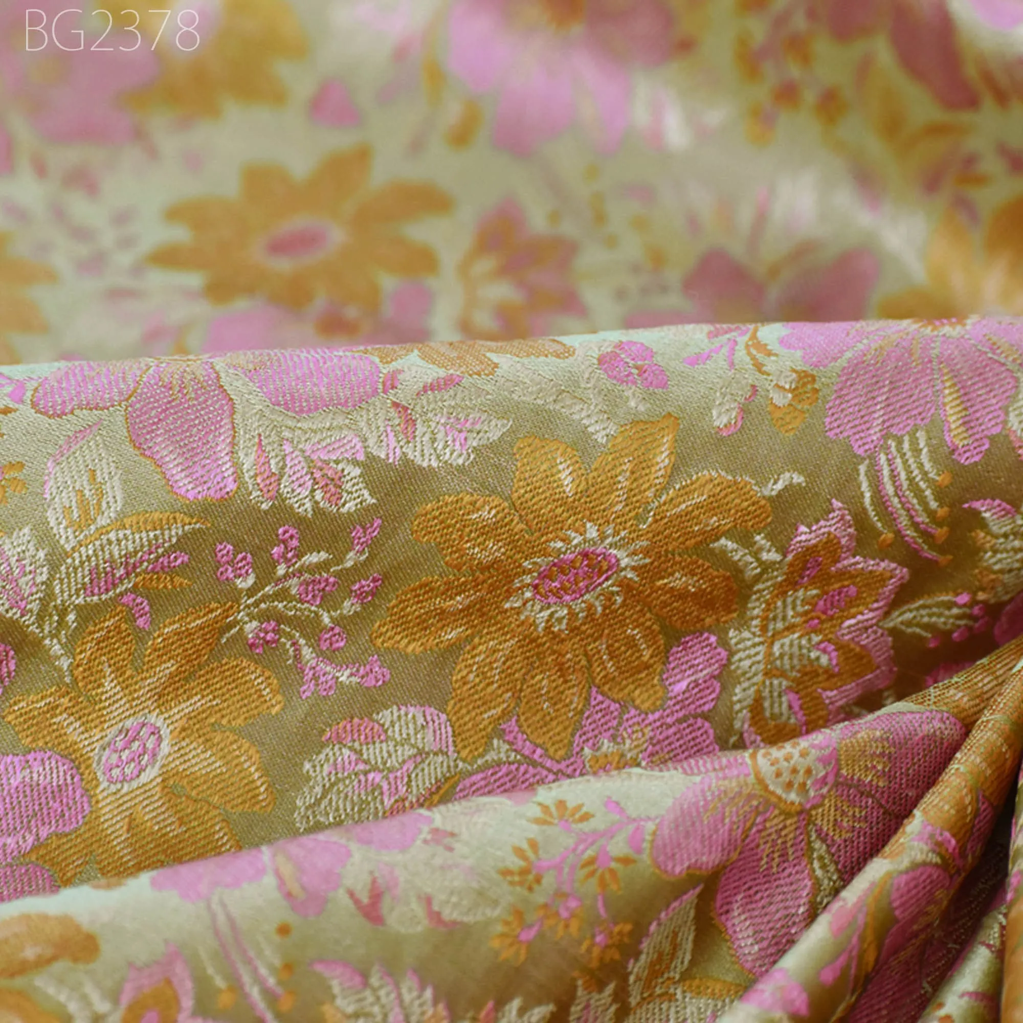 Green Indian Jacquard Dress Material Brocade Bridal Wedding Dress Fabric By The Yard DIY Crafting Sewing Silk Curtains Making Duvet Covers