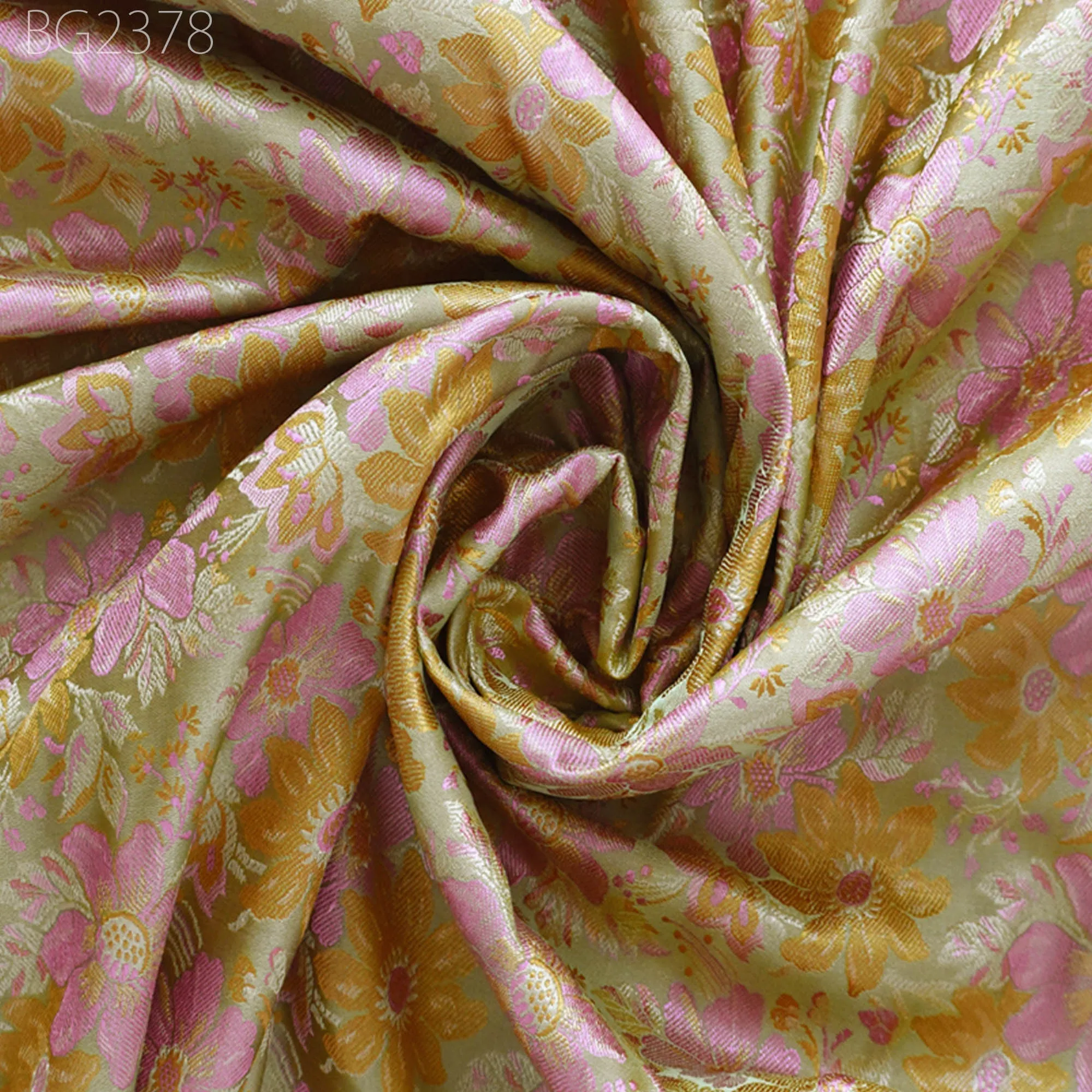 Green Indian Jacquard Dress Material Brocade Bridal Wedding Dress Fabric By The Yard DIY Crafting Sewing Silk Curtains Making Duvet Covers