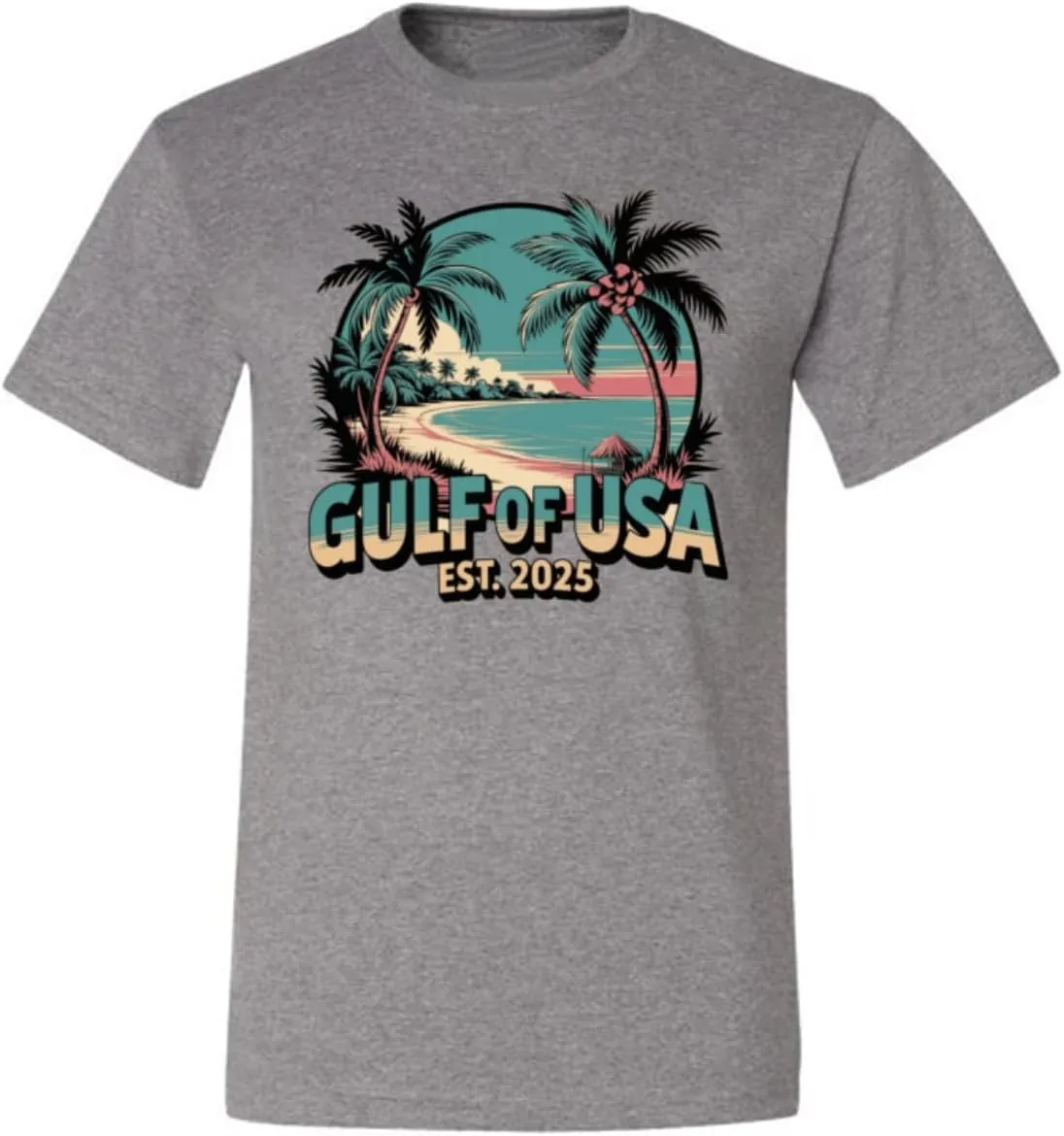 Gulf of The USA Est 2025 Funny USA President Quote Mexico Political Men's T-Shirt