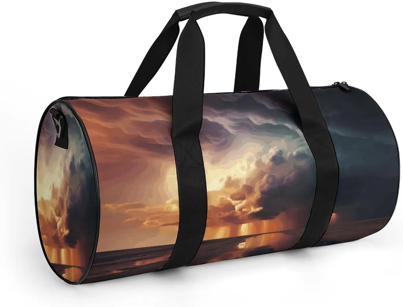 Gym Bag for Men Women Dark Clouds Under Rainbow Duffel Bag Overnight Bag with Compartment Gym Sackpac