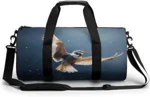 Gym Bags for Men Women,Bird Migration Print Workout Bag,Sports Duffle Bag,Travel Gym Bag,Carry On Weekender Bag
