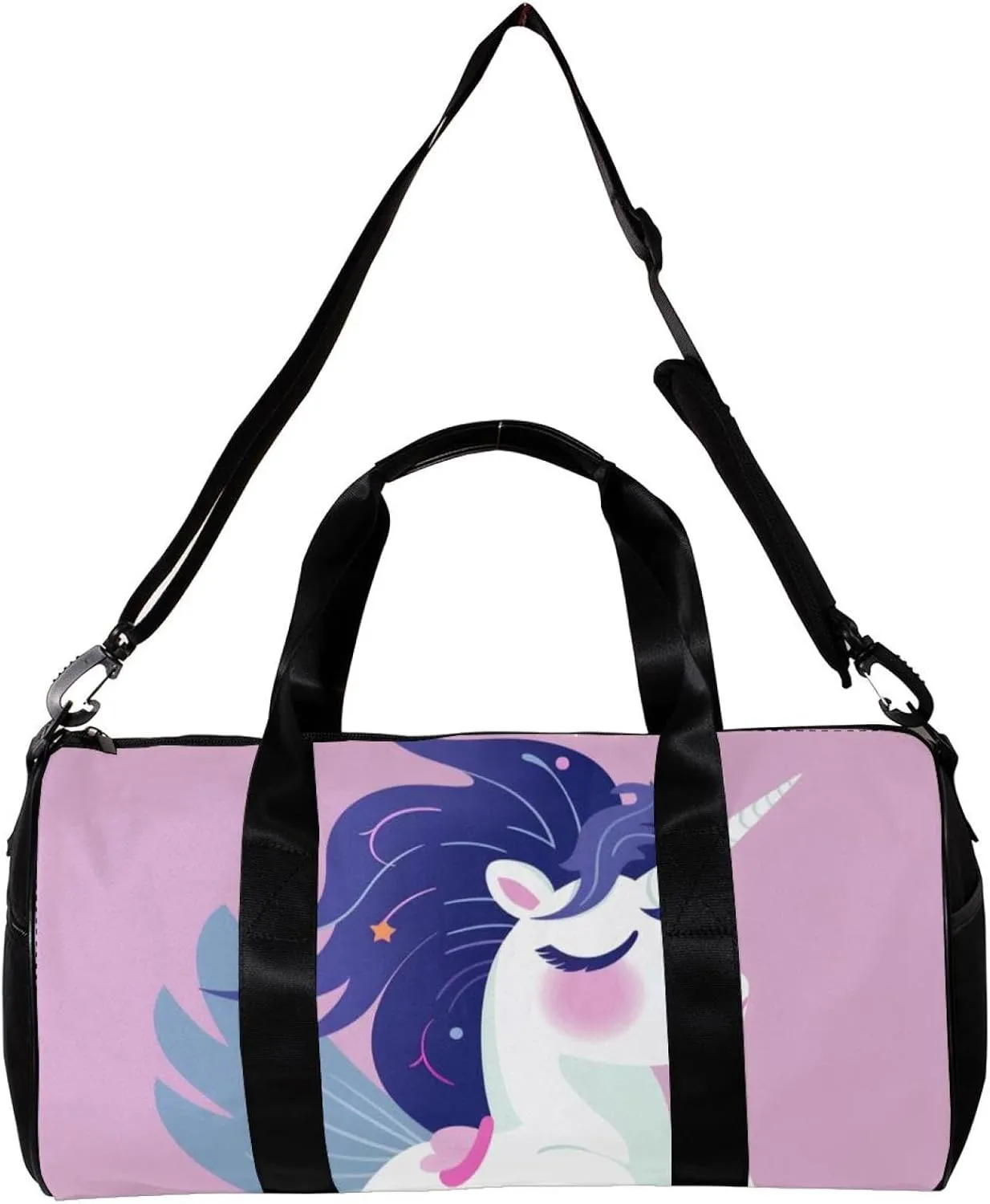 Gym Bags for Men,Travel Duffel Bags for Women,Cartoon Cloud Rainbow Unicorn,Workout Bag