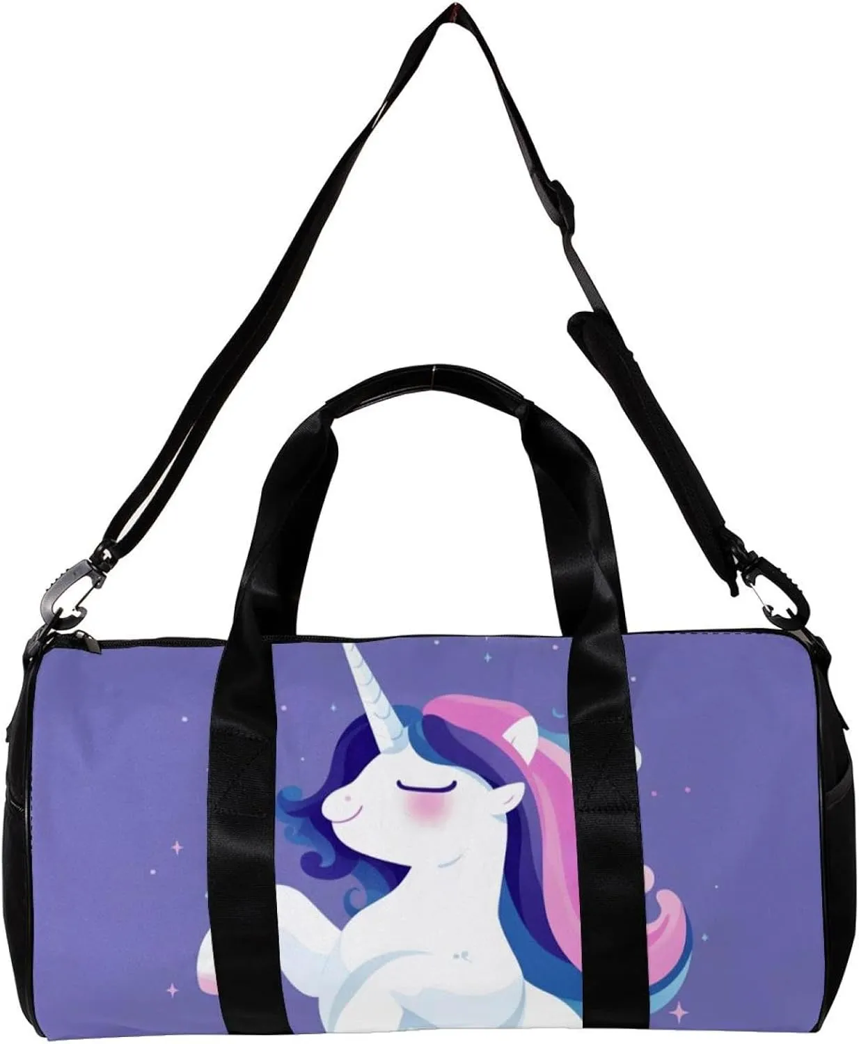 Gym Bags for Women,Duffle Bag for Travel,Cartoon Cloud Rainbow Unicorn,Gym Bag for Men