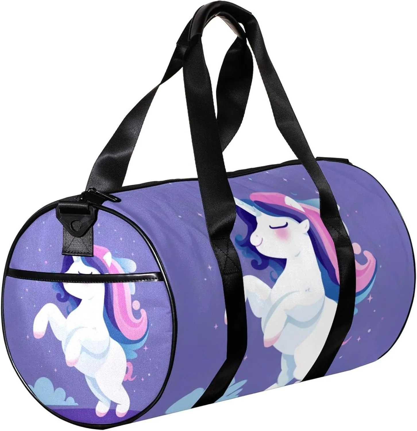Gym Bags for Women,Duffle Bag for Travel,Cartoon Cloud Rainbow Unicorn,Gym Bag for Men