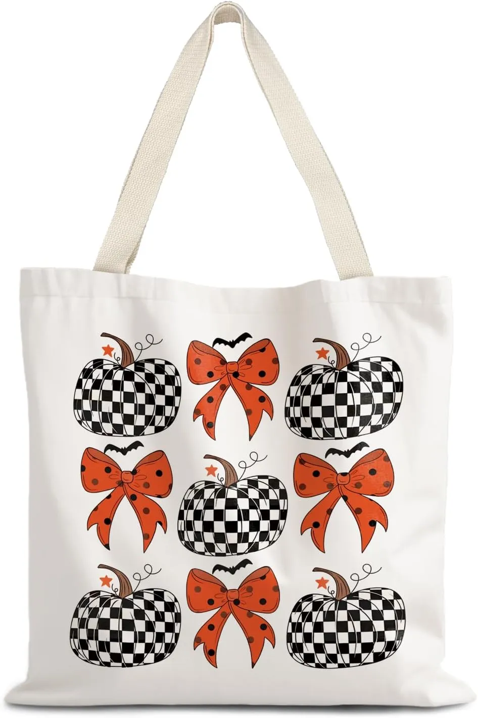 Halloween Tote Bag,Coquette Bow Fall Pumpkin Halloween Goth Tote Bags for Women,Reusable Grocery Bags