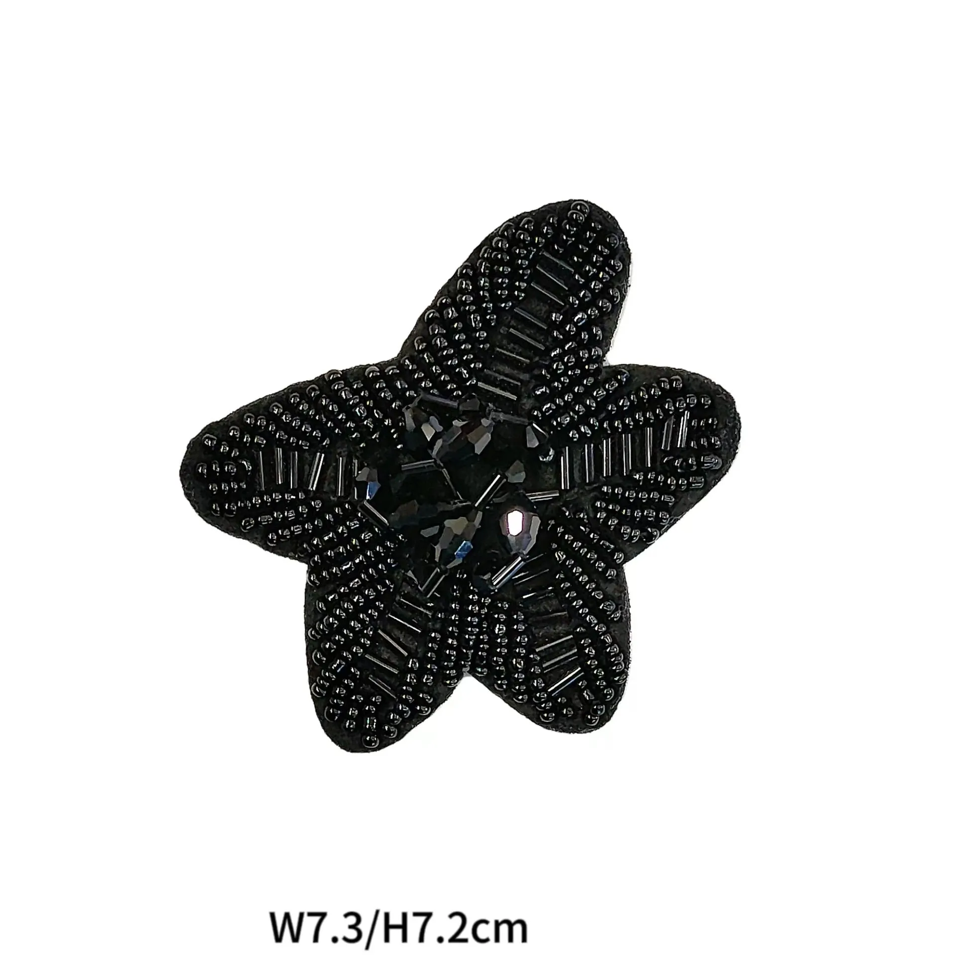 Hand-Sew Colorful 3D Flower Star and Moon Fabric Patches 5 Pack