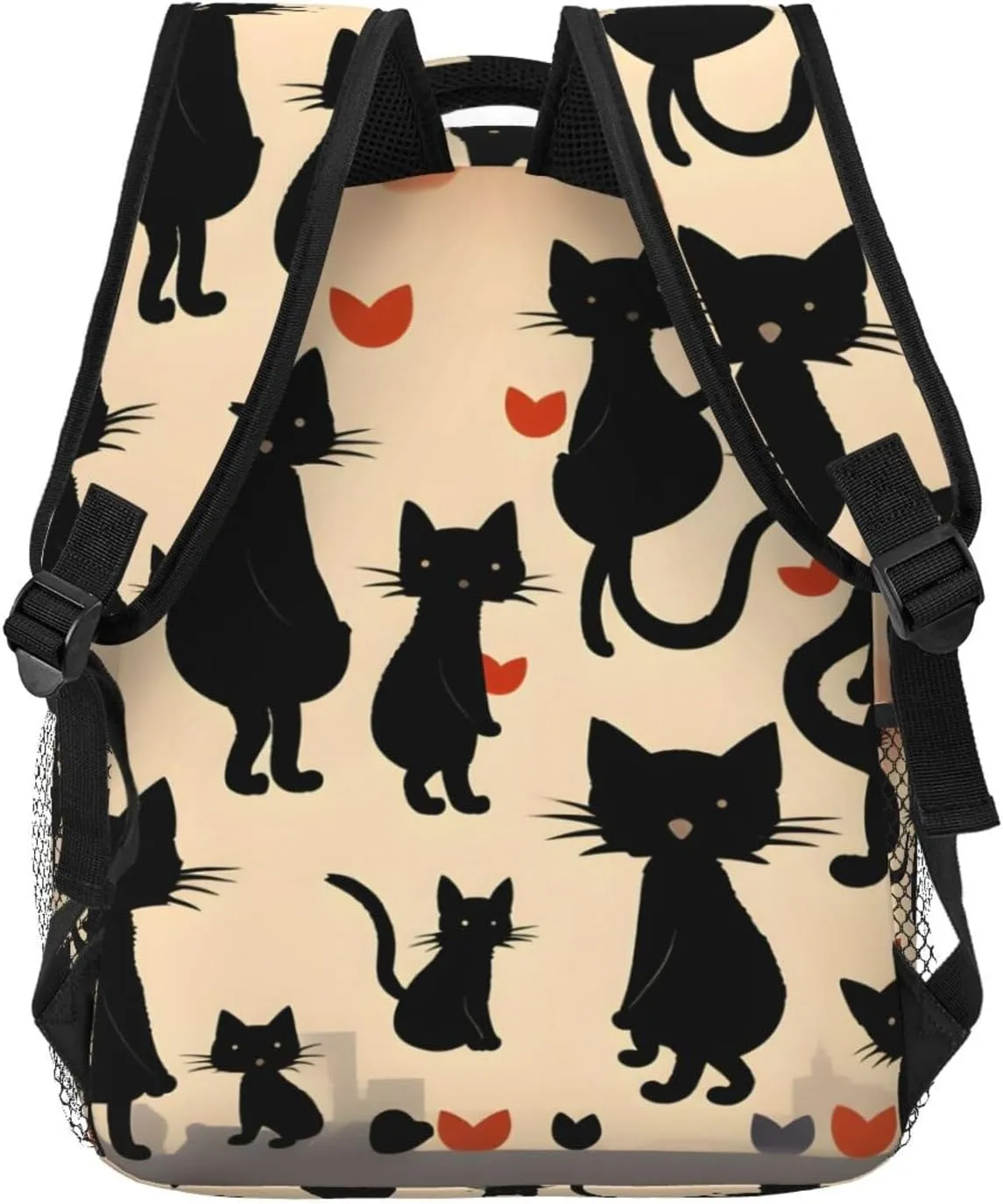 Happy Walking Kitty print Lightweight Bookbag Casual Laptop Backpack for Men Women College backpack