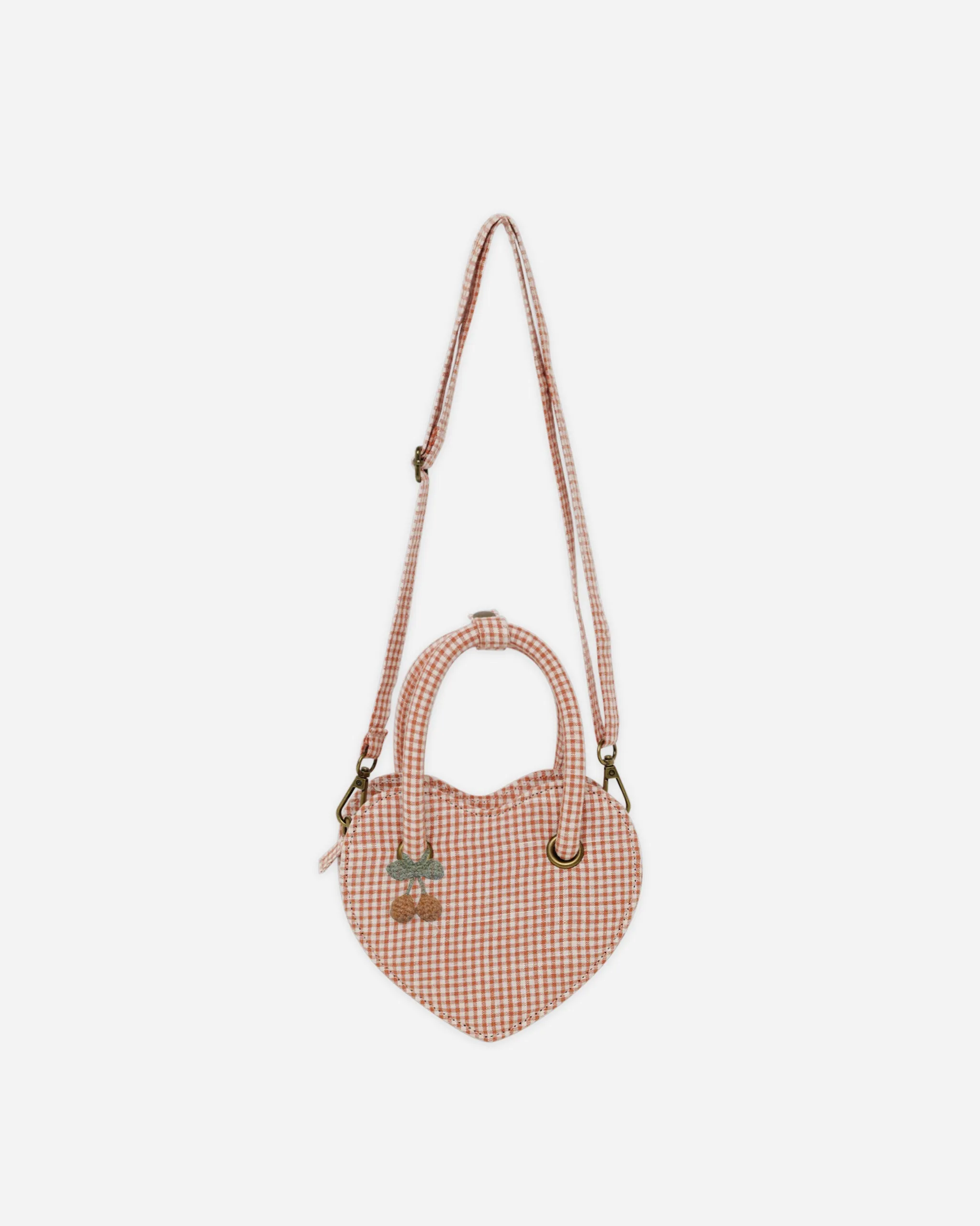 Heart Purse || Poppy Gingham