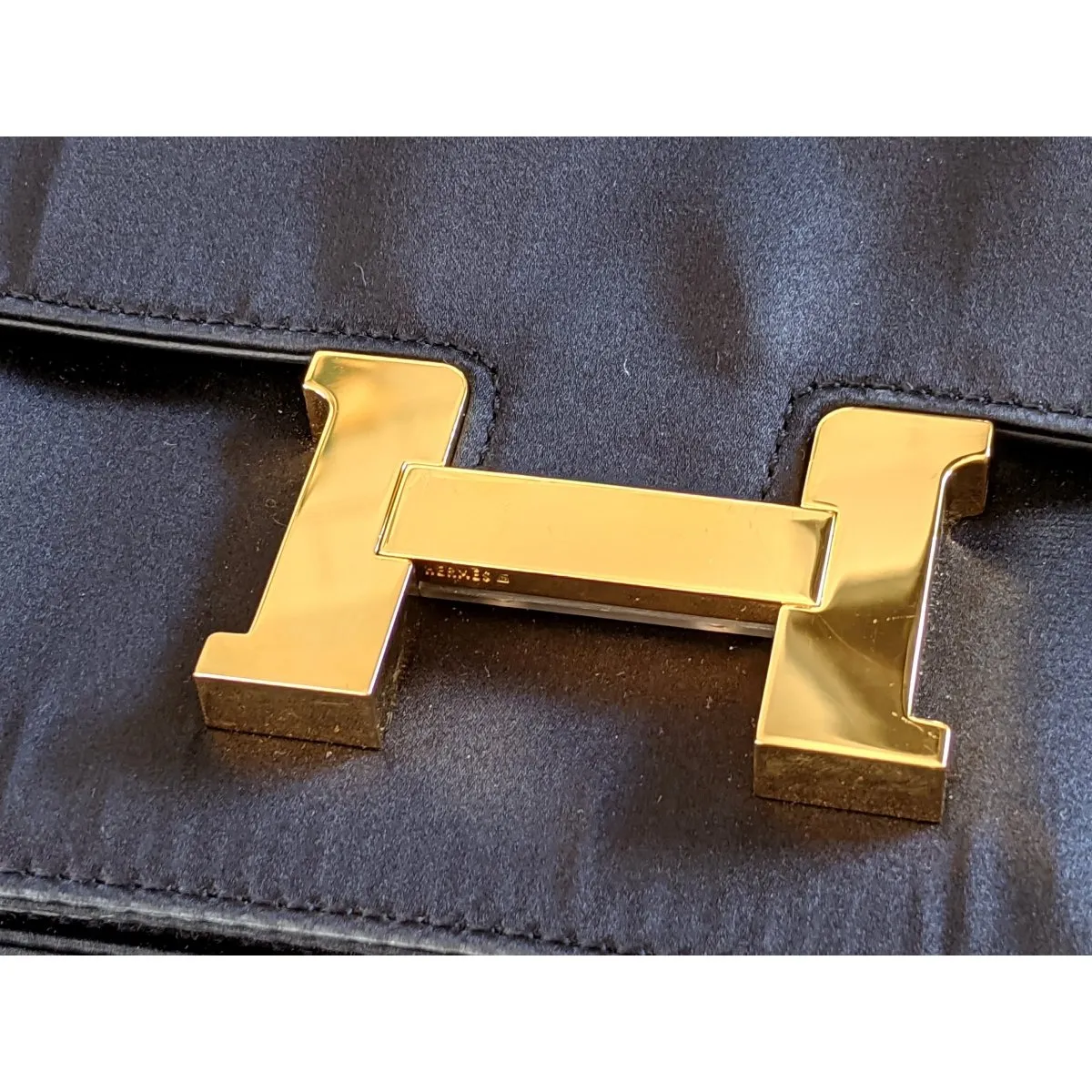 Hermes 2010s Limited Edition Black Satin CONSTANCE ELAN 25 Bag Handbag Rare!