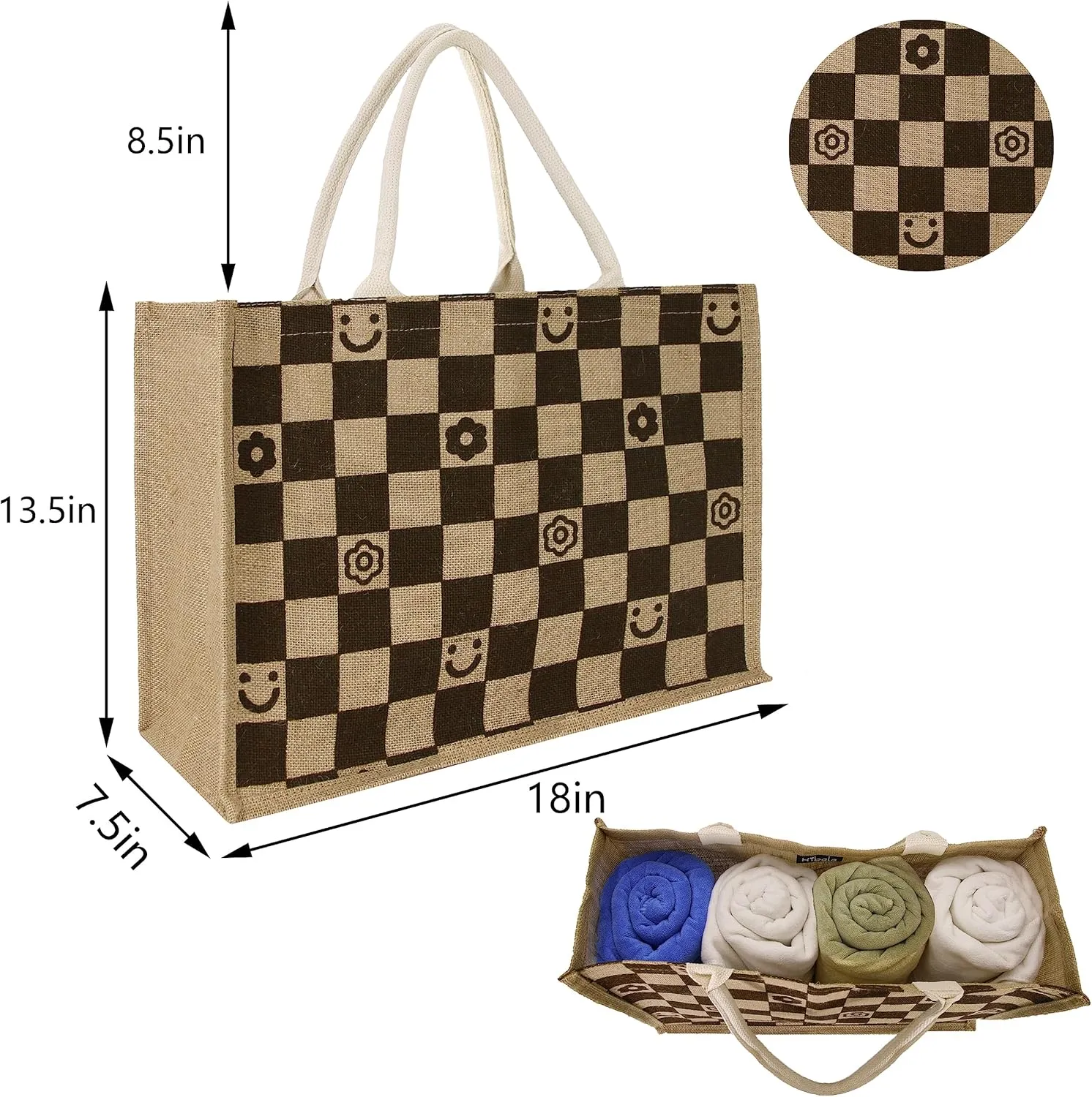 Hibala Woven Large Beach Bag Straw Bag Beach Tote Handmade Weaving Shoulder Bag Tassel Bag Handbag