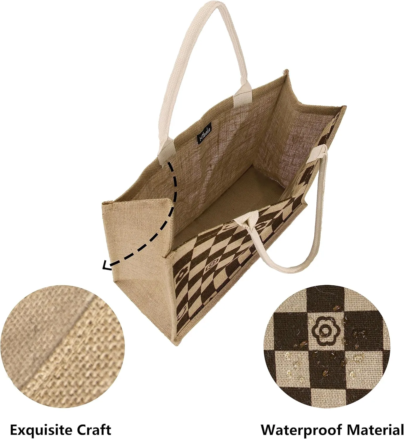 Hibala Woven Large Beach Bag Straw Bag Beach Tote Handmade Weaving Shoulder Bag Tassel Bag Handbag