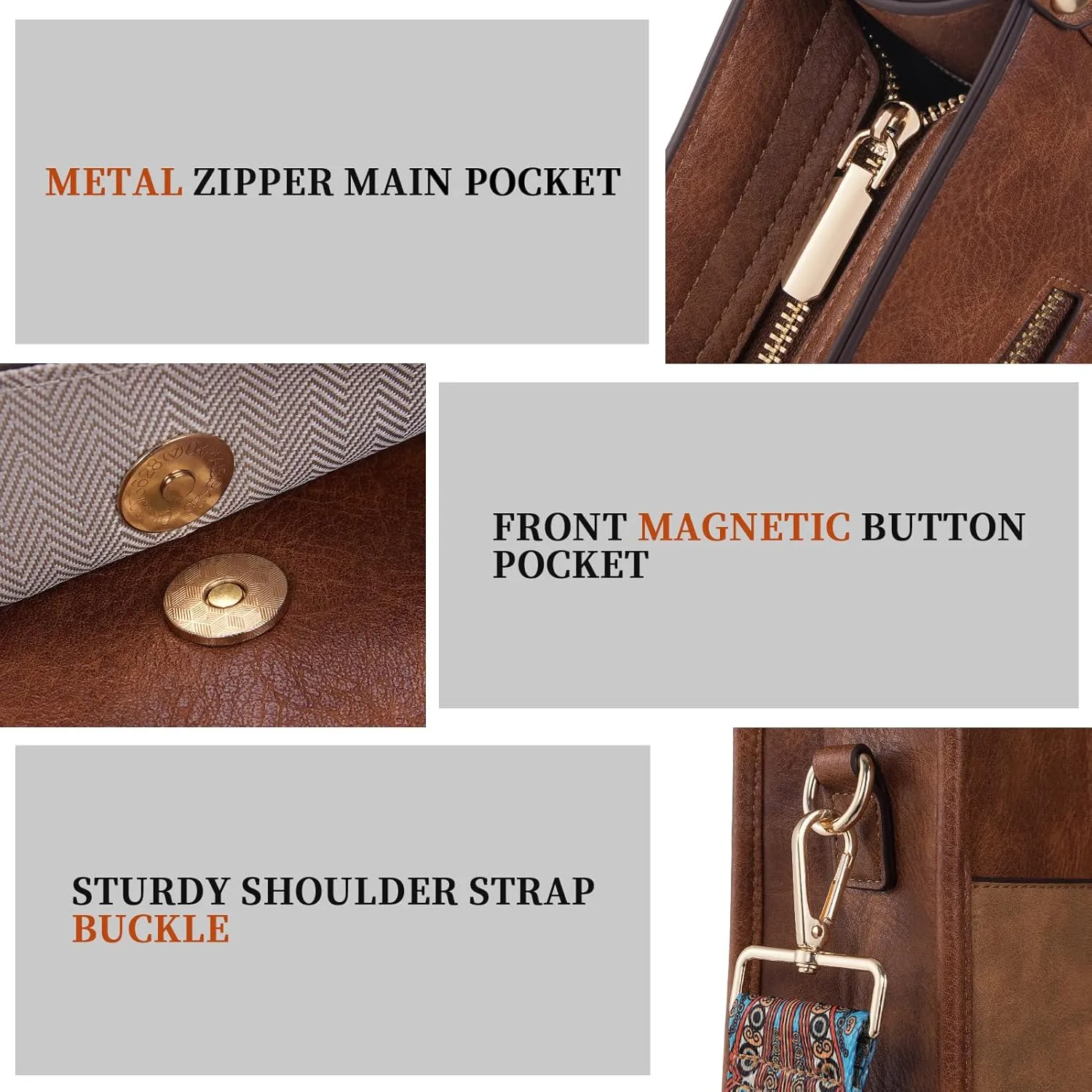 HKCLUF Vegan Leather Crossbody Bags Purse for Women Trendy Tassel Hobo Handbag Women With 2PCS Adjustable Guitar Strap