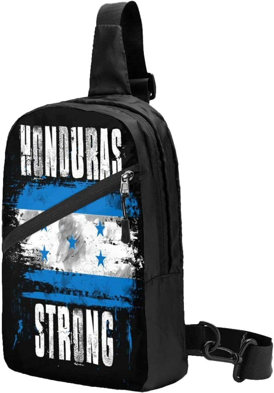 Honduras Strong Graffiti Flag Packable Crossbody Bag Portable Sling Bags Foldable Travel Daypack Reusable Sports Shoulder Backpack Diagonally Chest Bag for Workout