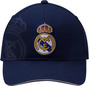 Icon Sports Officially Licensed Real Madrid Adjustable Dad Cap – White & Black Cotton Hat with Buckle for Men & Women