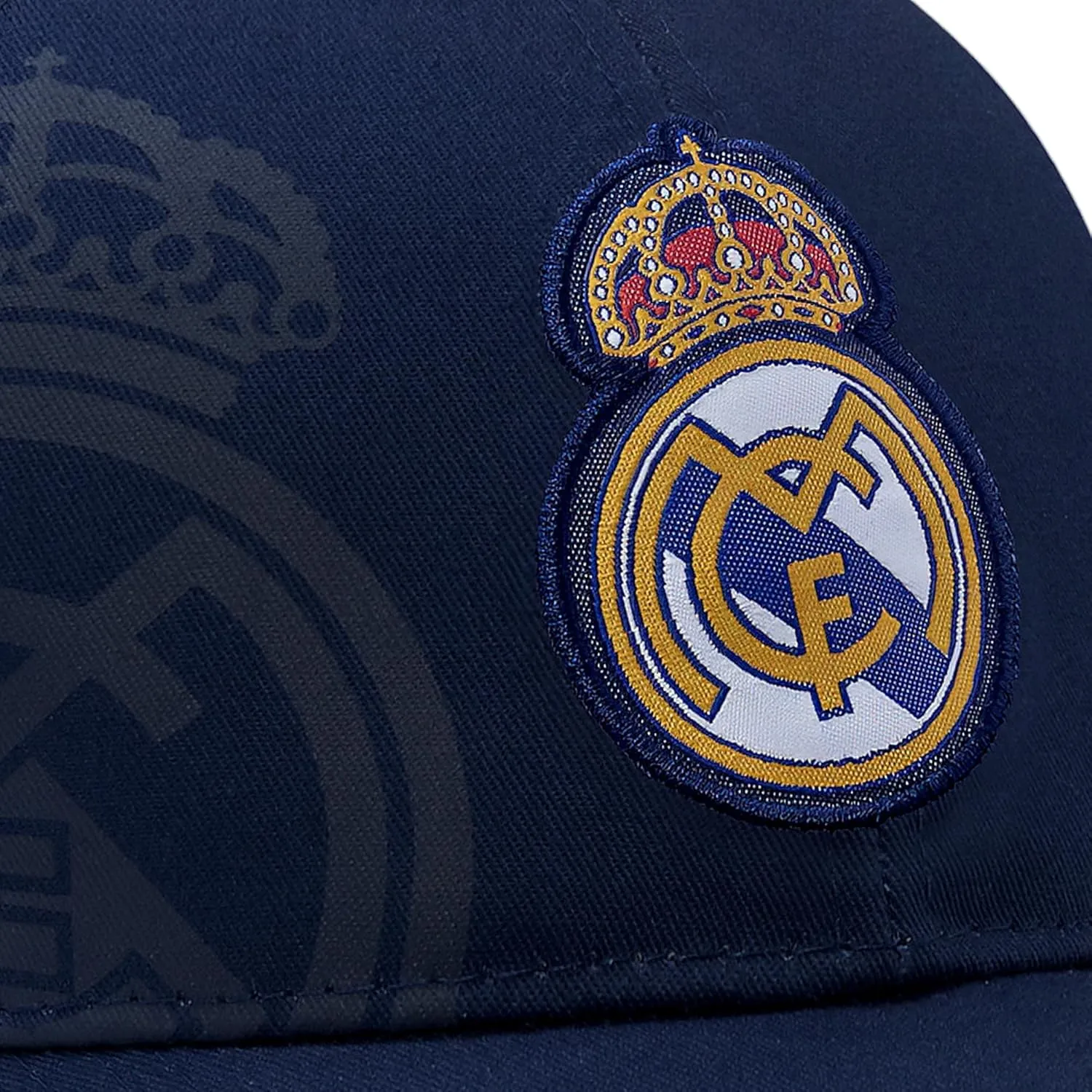 Icon Sports Officially Licensed Real Madrid Adjustable Dad Cap – White & Black Cotton Hat with Buckle for Men & Women