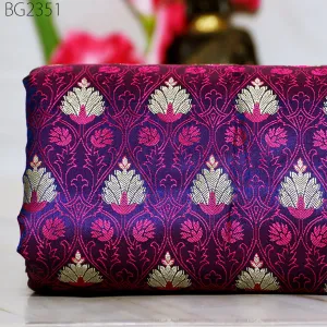 Indian Jacquard Fabric Sewing Crafting Silk By Yard Wedding Dress Material Brocade Blouse Saree DIY Curtain Making Duvet Covers Home Decor