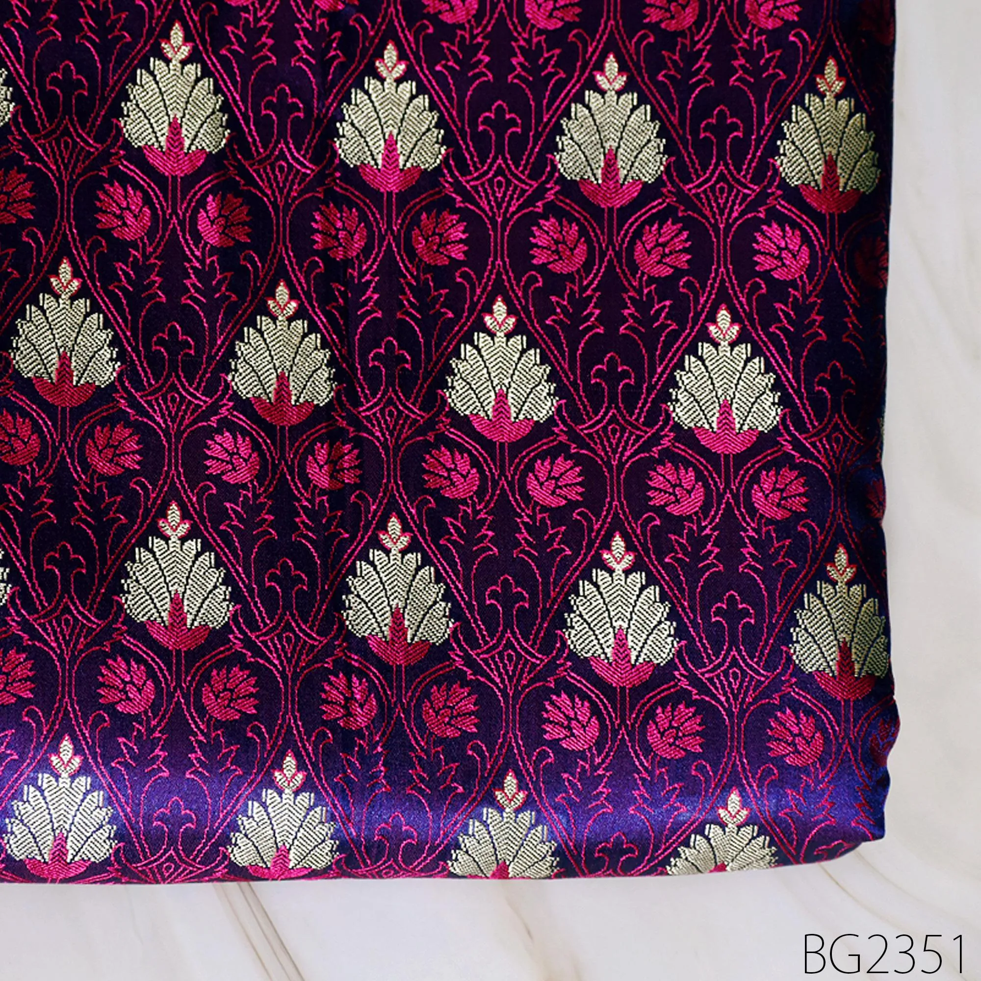 Indian Jacquard Fabric Sewing Crafting Silk By Yard Wedding Dress Material Brocade Blouse Saree DIY Curtain Making Duvet Covers Home Decor