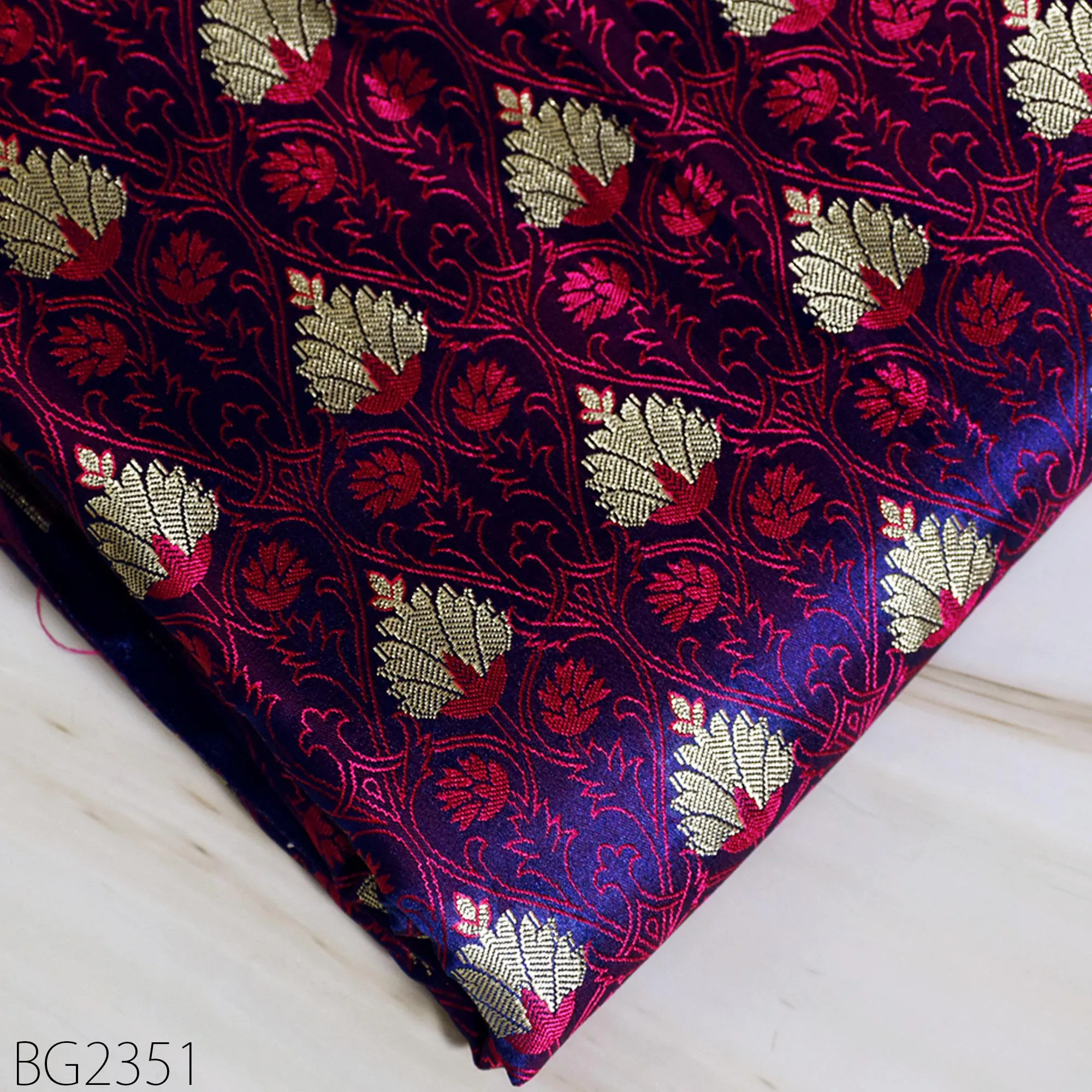 Indian Jacquard Fabric Sewing Crafting Silk By Yard Wedding Dress Material Brocade Blouse Saree DIY Curtain Making Duvet Covers Home Decor