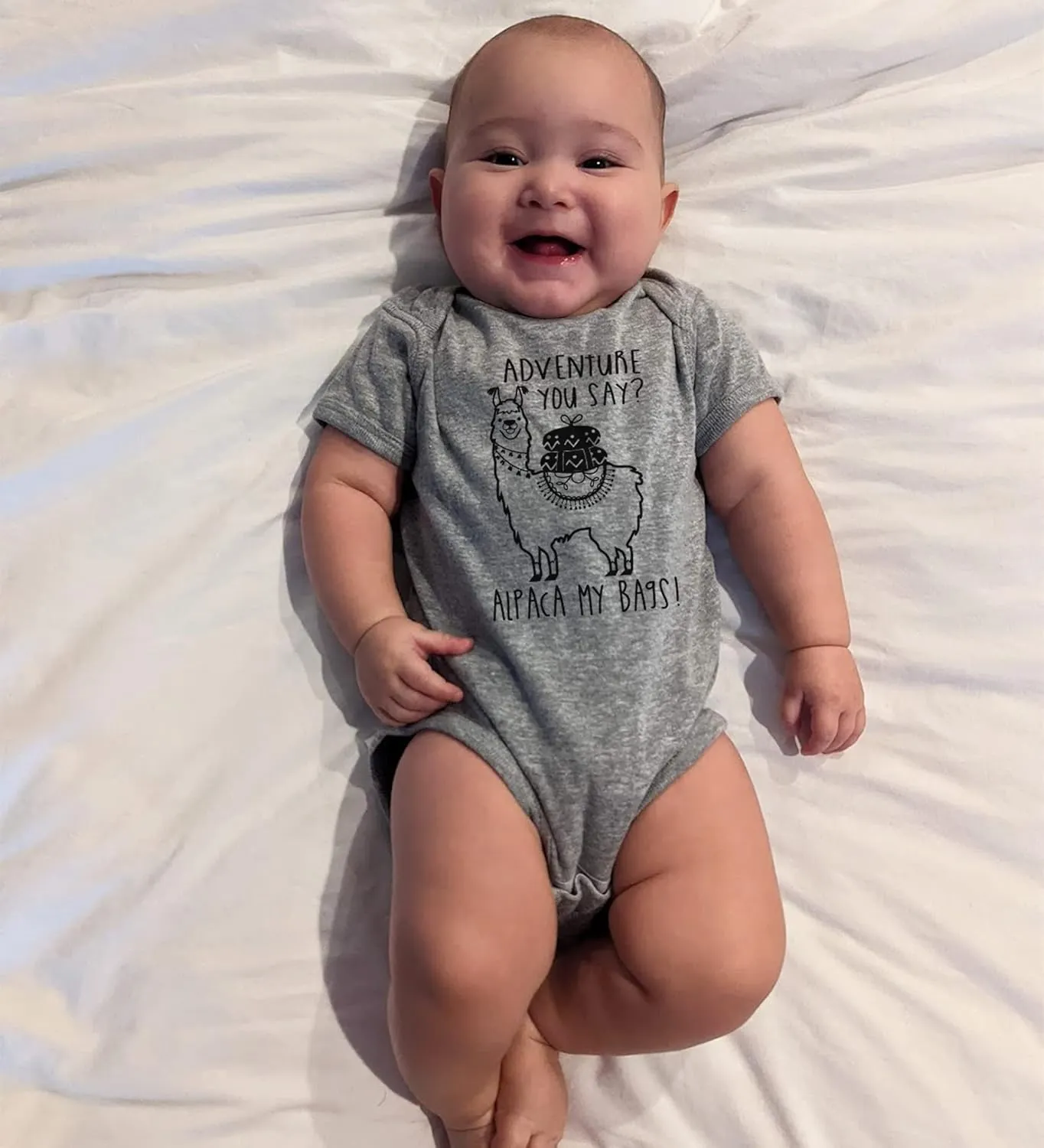 It's Your Day Clothing Adventure You Say Alpaca My Bags Baby Boy Girl Clothes Llama Funny Announcement Shower Bodysuit