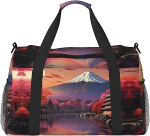 Japan Mount Fuji Landscape print Personal Item Bag Carry on Bag Underseat Travel Duffel Bags Gym Carry On Sports Bags