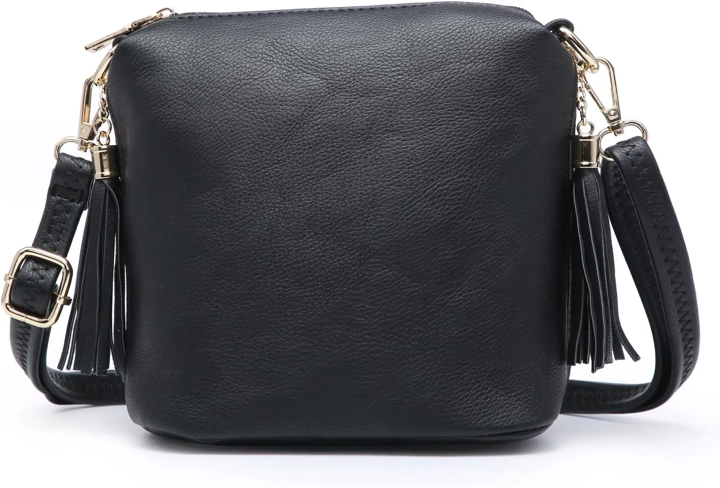 JEN & CO. Dylan Vegan Leather Crossbody Bags for Women Trendy Purses Shoulder Handbags with Adjustable Strap & Tassel Zippers