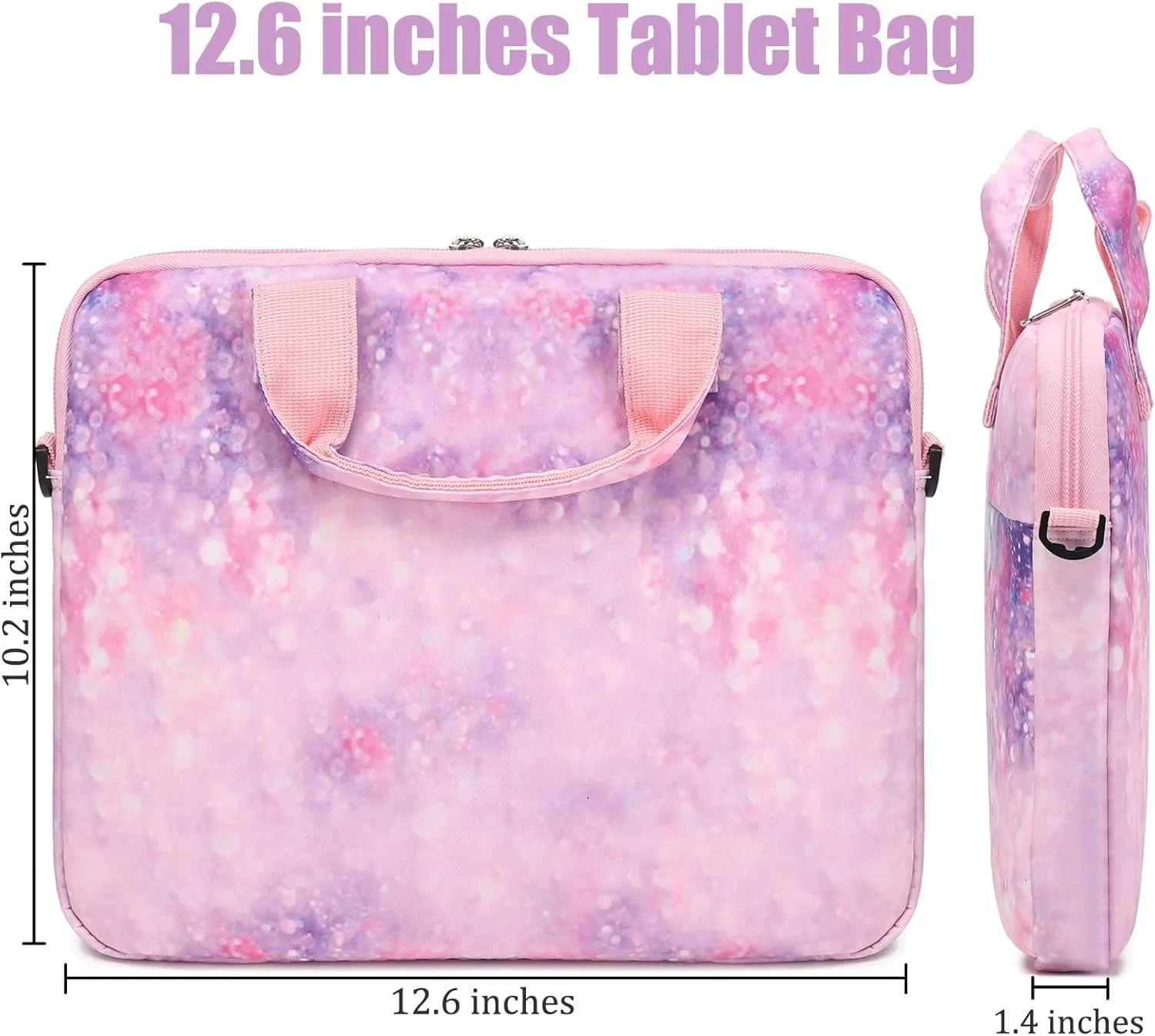 JIANYA Kids Tablet Carrying Case, iPad Bag for Kids with Shoulder Strap, 10-12.5 Inch Tablet Bags