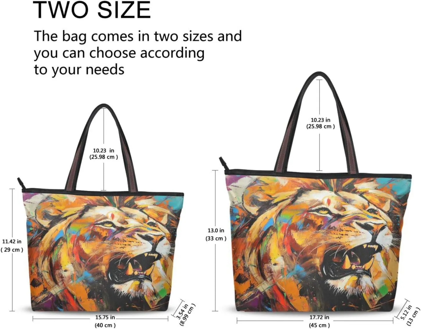 JSTEL Tote Bag for Women with Zipper,Polyester Tote Purse Holiday Tote Bag Work Handbag Women Gift