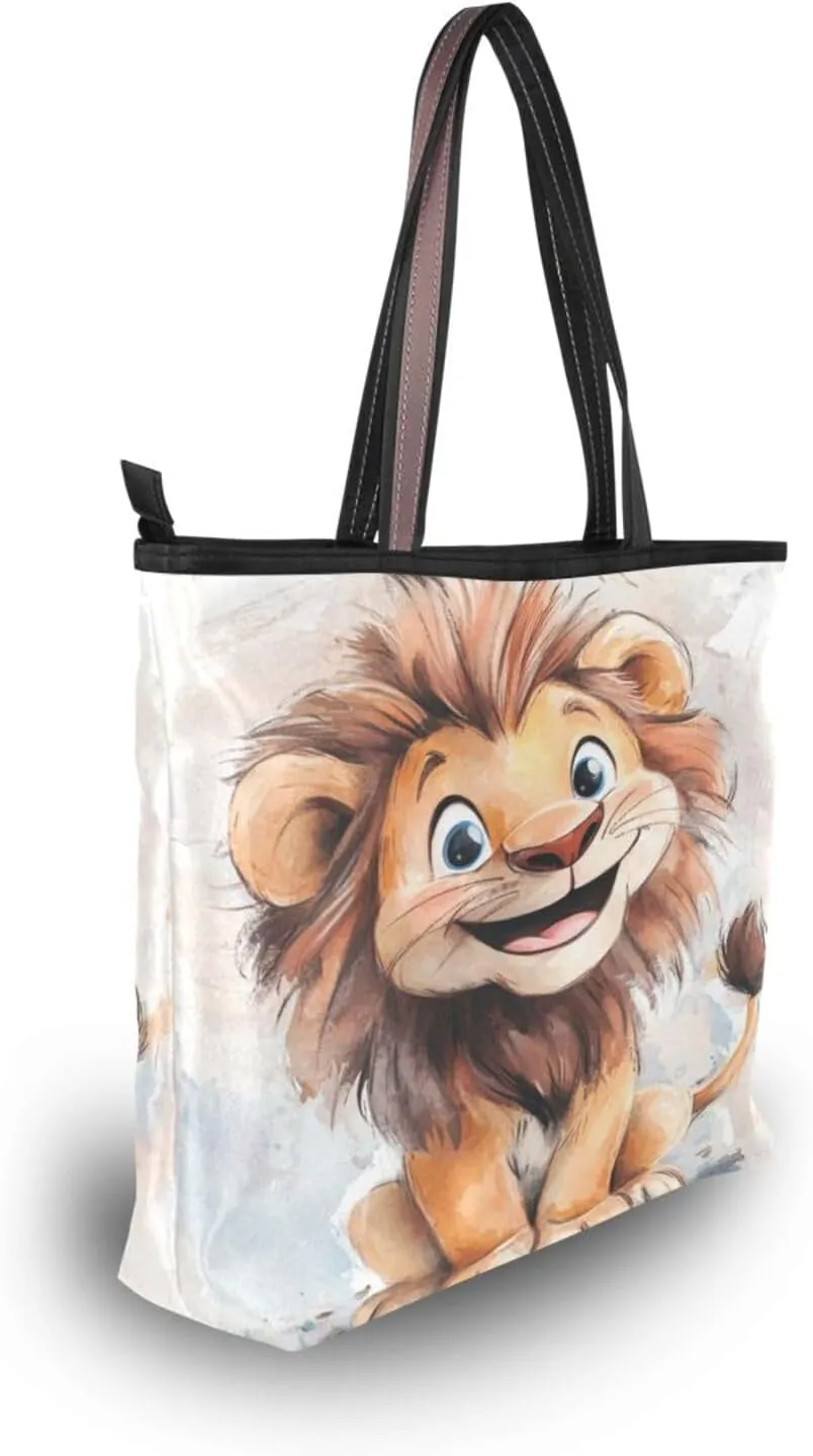 JSTEL Tote Bag for Women with Zipper,Polyester Tote Purse Holiday Tote Bag Work Handbag Women Gift