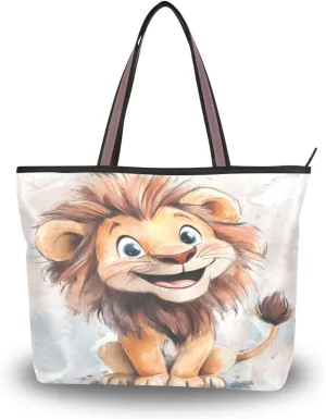 JSTEL Tote Bag for Women with Zipper,Polyester Tote Purse Holiday Tote Bag Work Handbag Women Gift