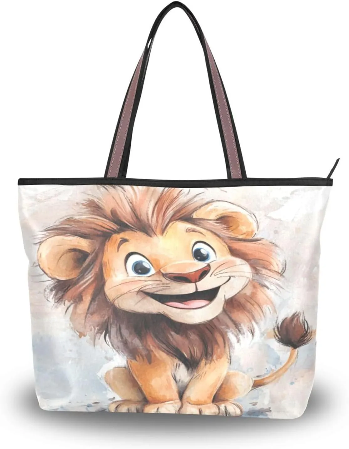 JSTEL Tote Bag for Women with Zipper,Polyester Tote Purse Holiday Tote Bag Work Handbag Women Gift