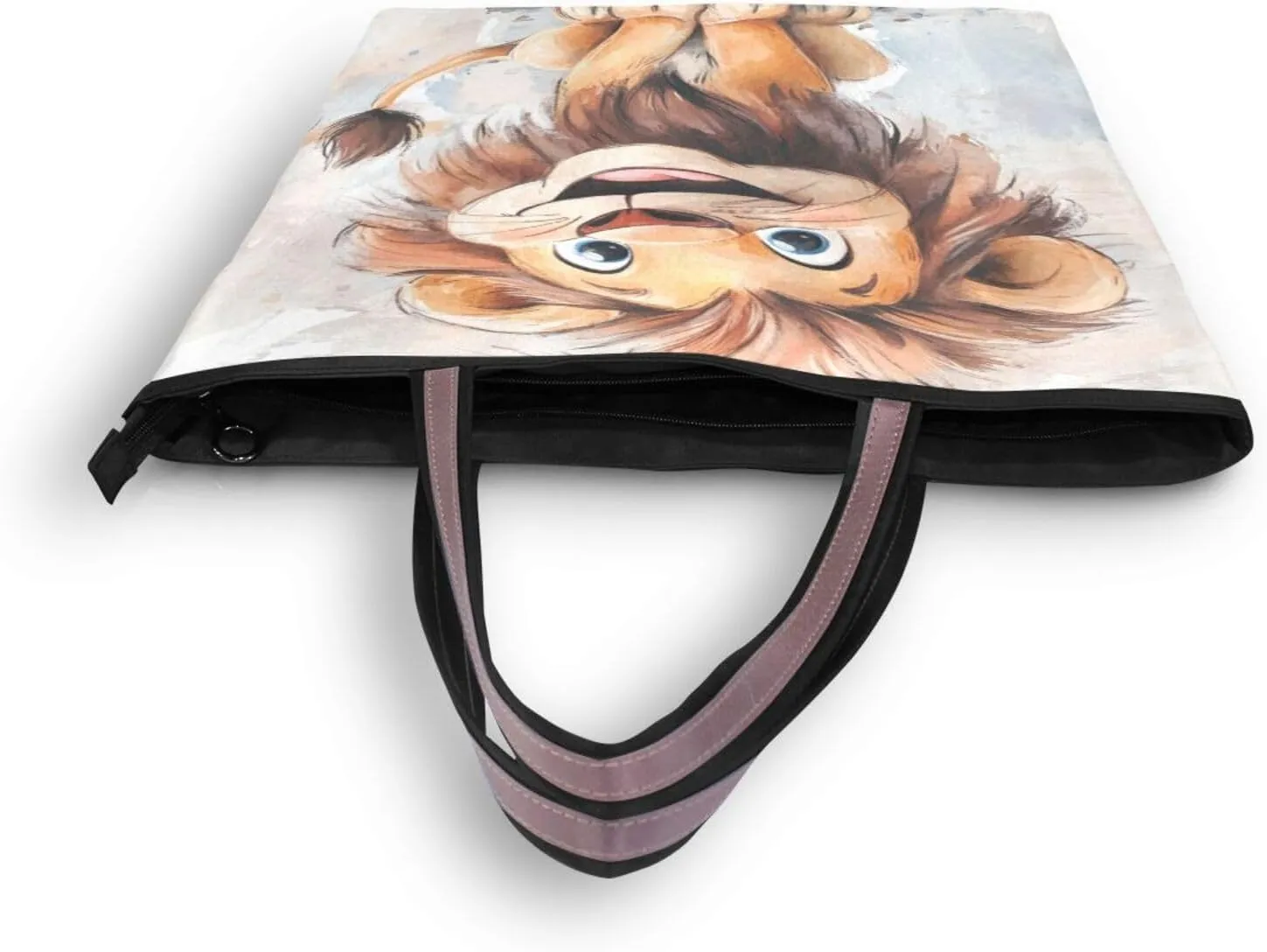 JSTEL Tote Bag for Women with Zipper,Polyester Tote Purse Holiday Tote Bag Work Handbag Women Gift