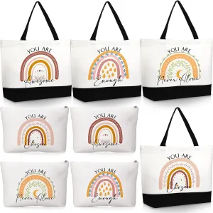 Kajaia Teacher Gift Tote Bag Employee Appreciation Gift Bulk Cosmetic Bag for Nurse Team Coworker Hr