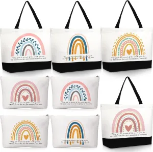 Kajaia Teacher Gift Tote Bag Employee Appreciation Gift Bulk Cosmetic Bag for Nurse Team Coworker Hr