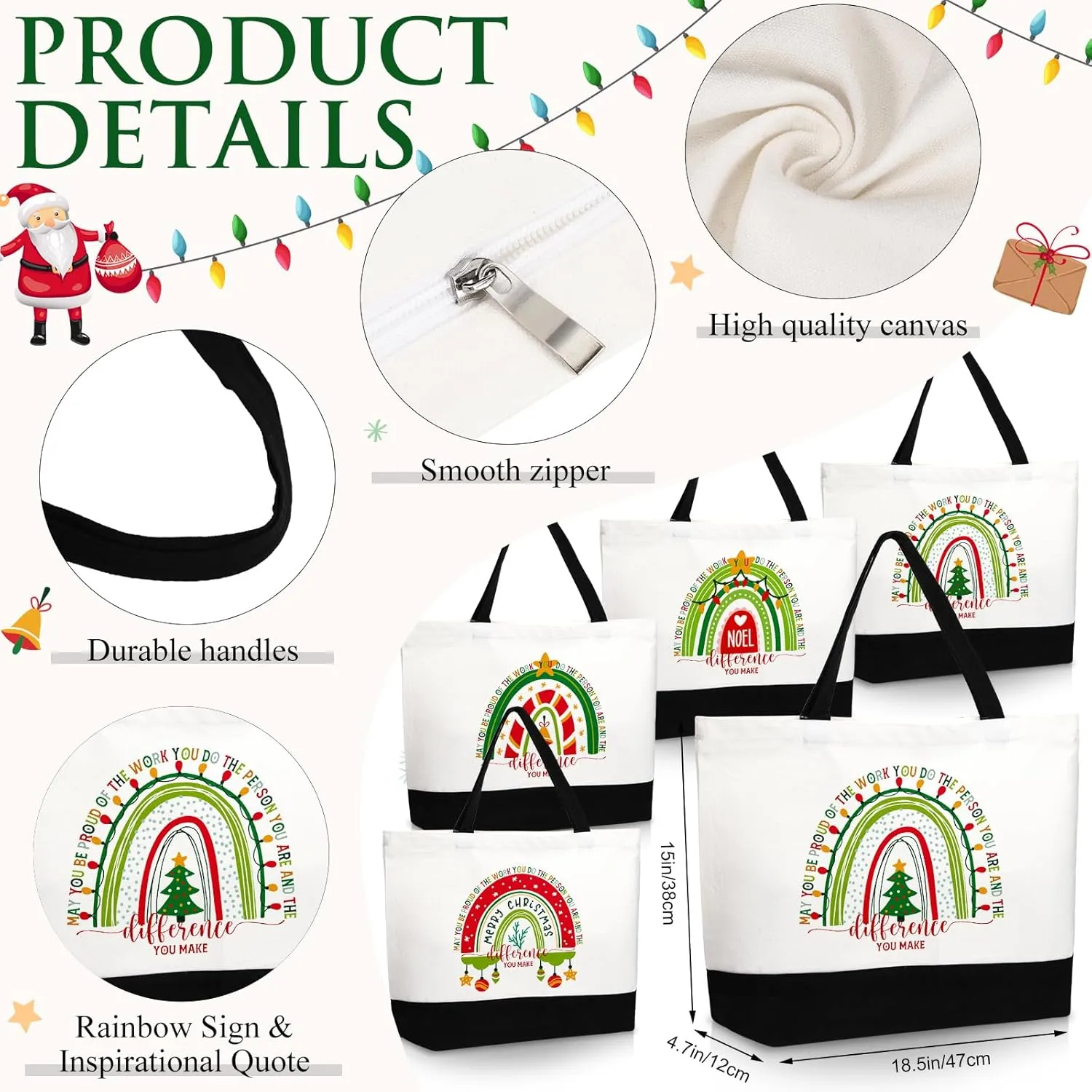 Kajaia Teacher Gift Tote Bag Employee Appreciation Gift Bulk Cosmetic Bag for Nurse Team Coworker Hr