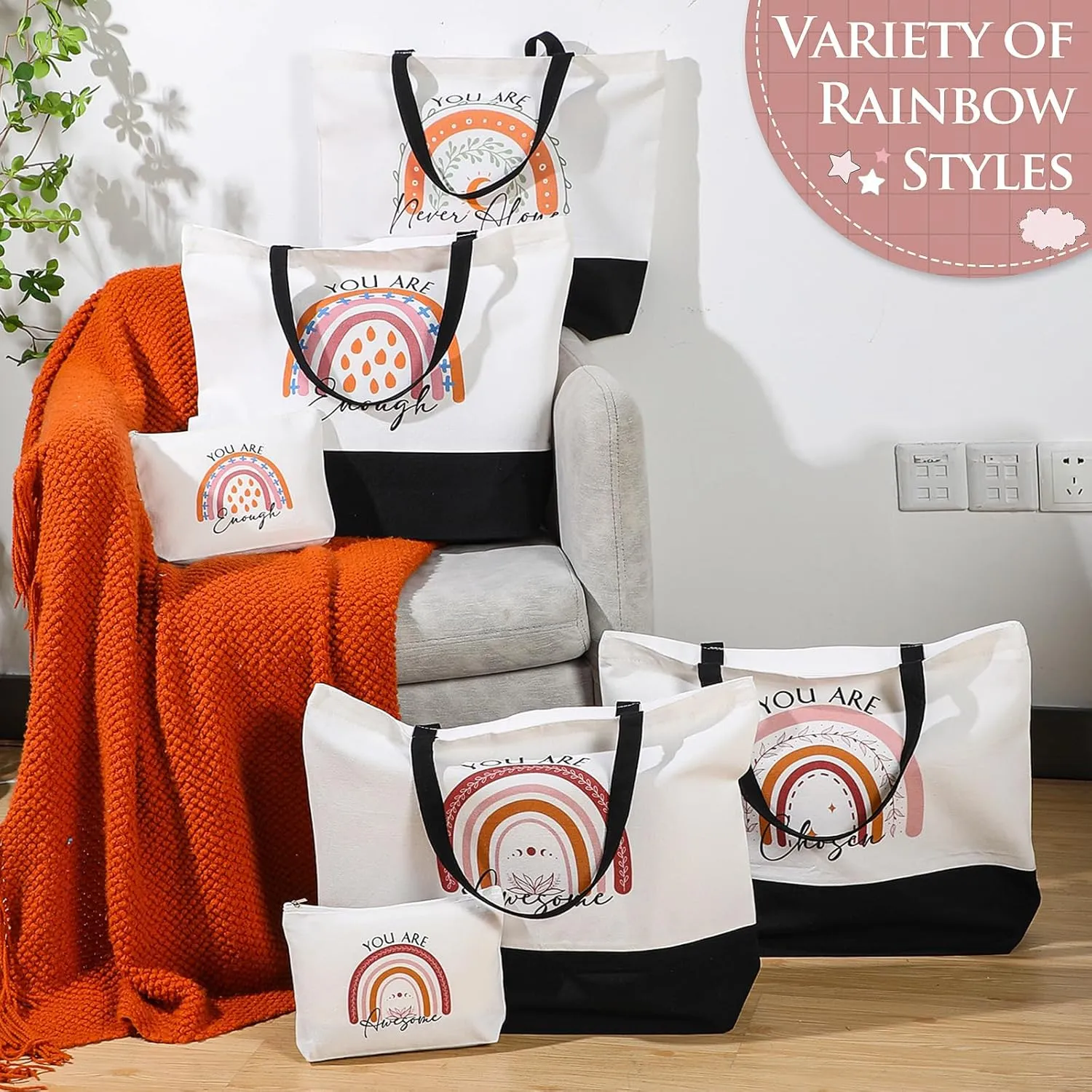 Kajaia Teacher Gift Tote Bag Employee Appreciation Gift Bulk Cosmetic Bag for Nurse Team Coworker Hr