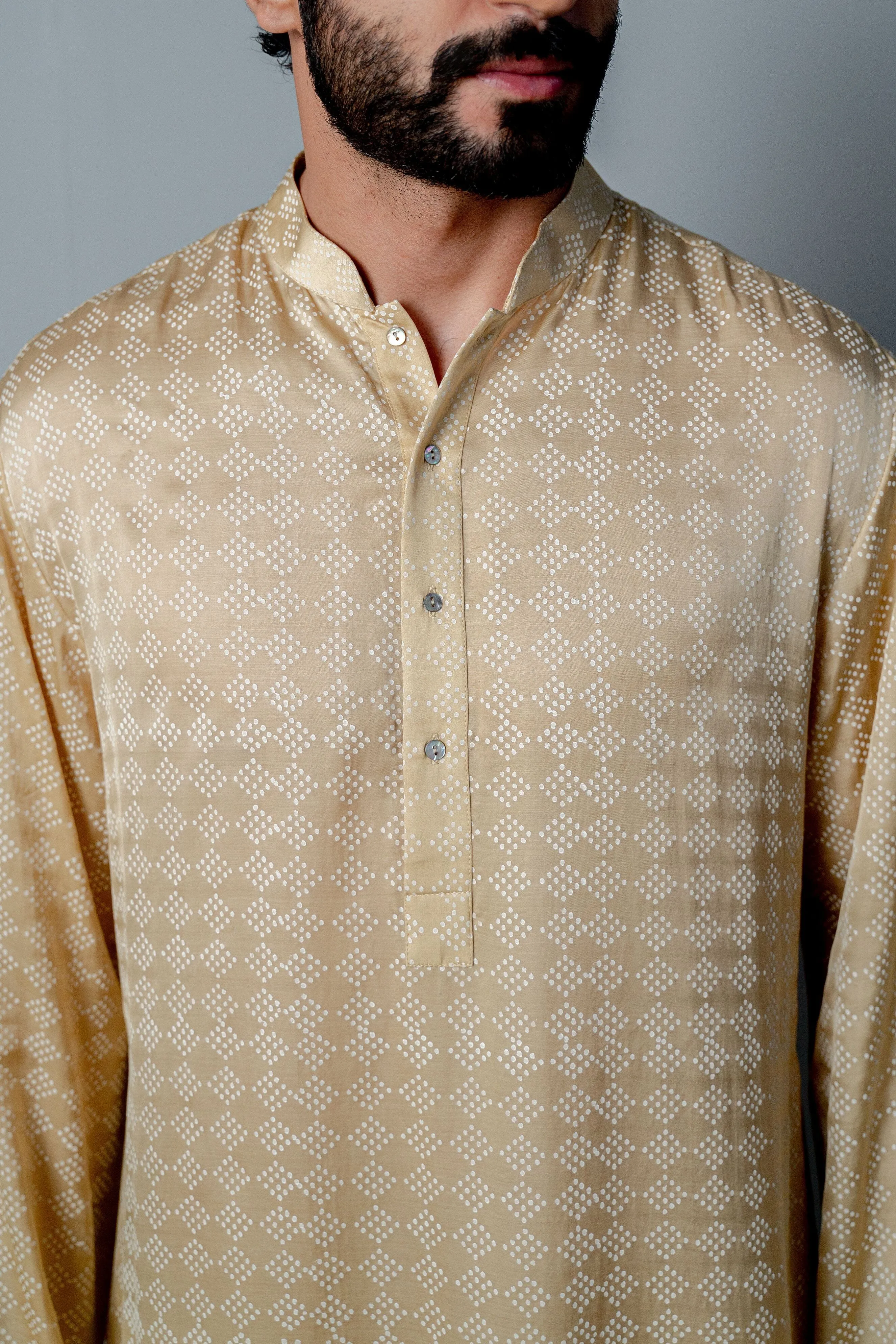 KURTA & BANDI SET IVORY